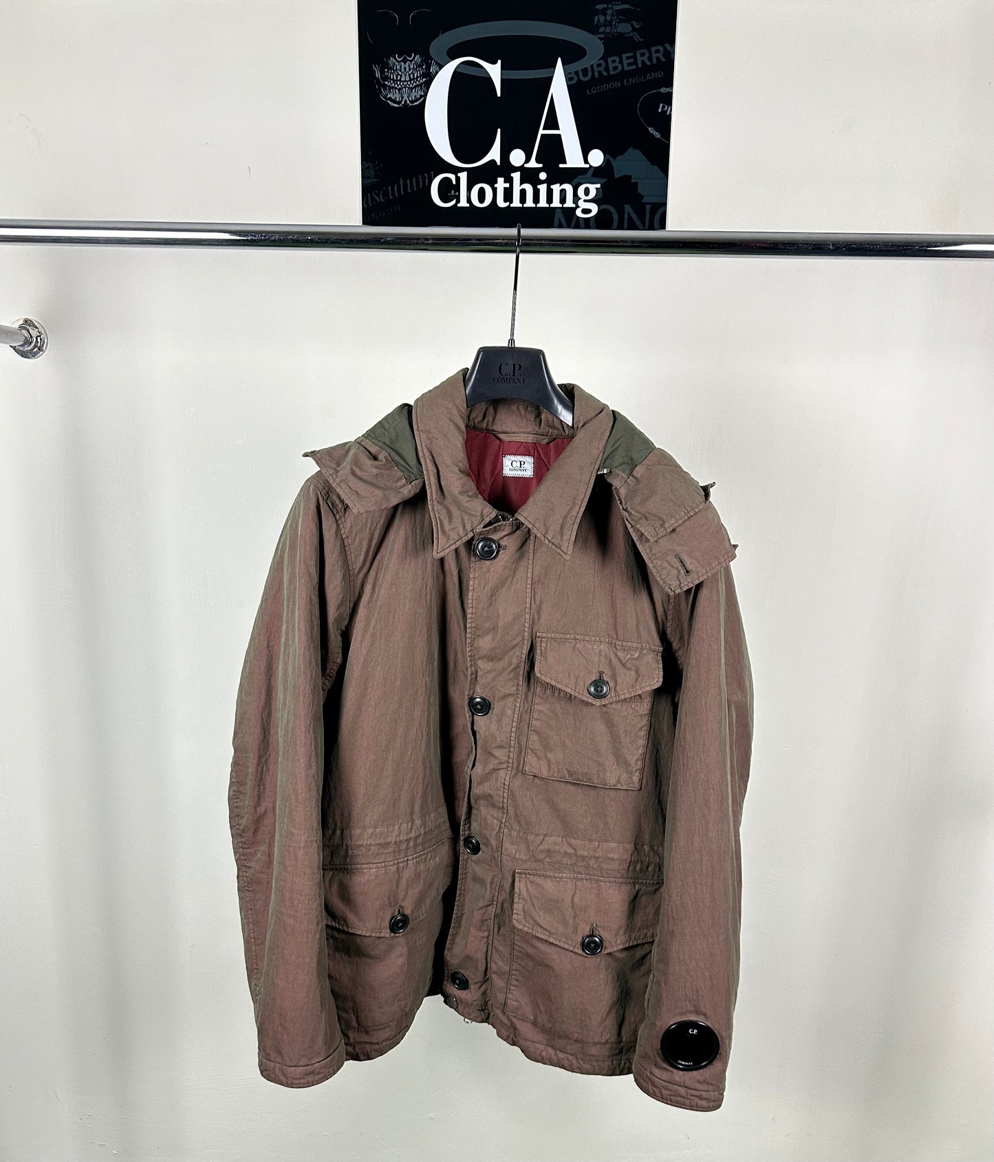 CP Company 50 Fili La Mille Padded Goggle Coat size (L)