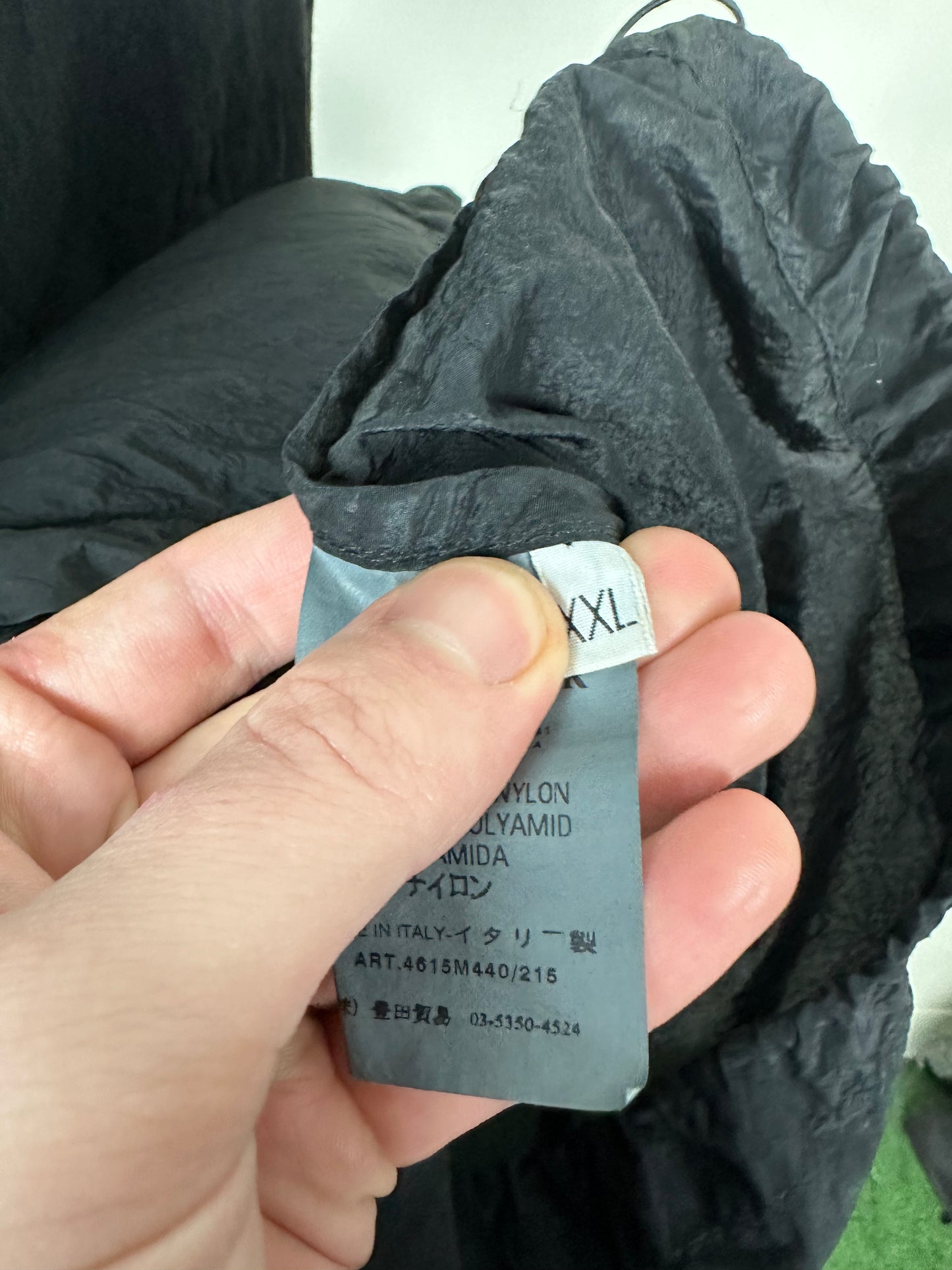 Stone Island Black Nylon Metal Hooded Jacket (2XL)