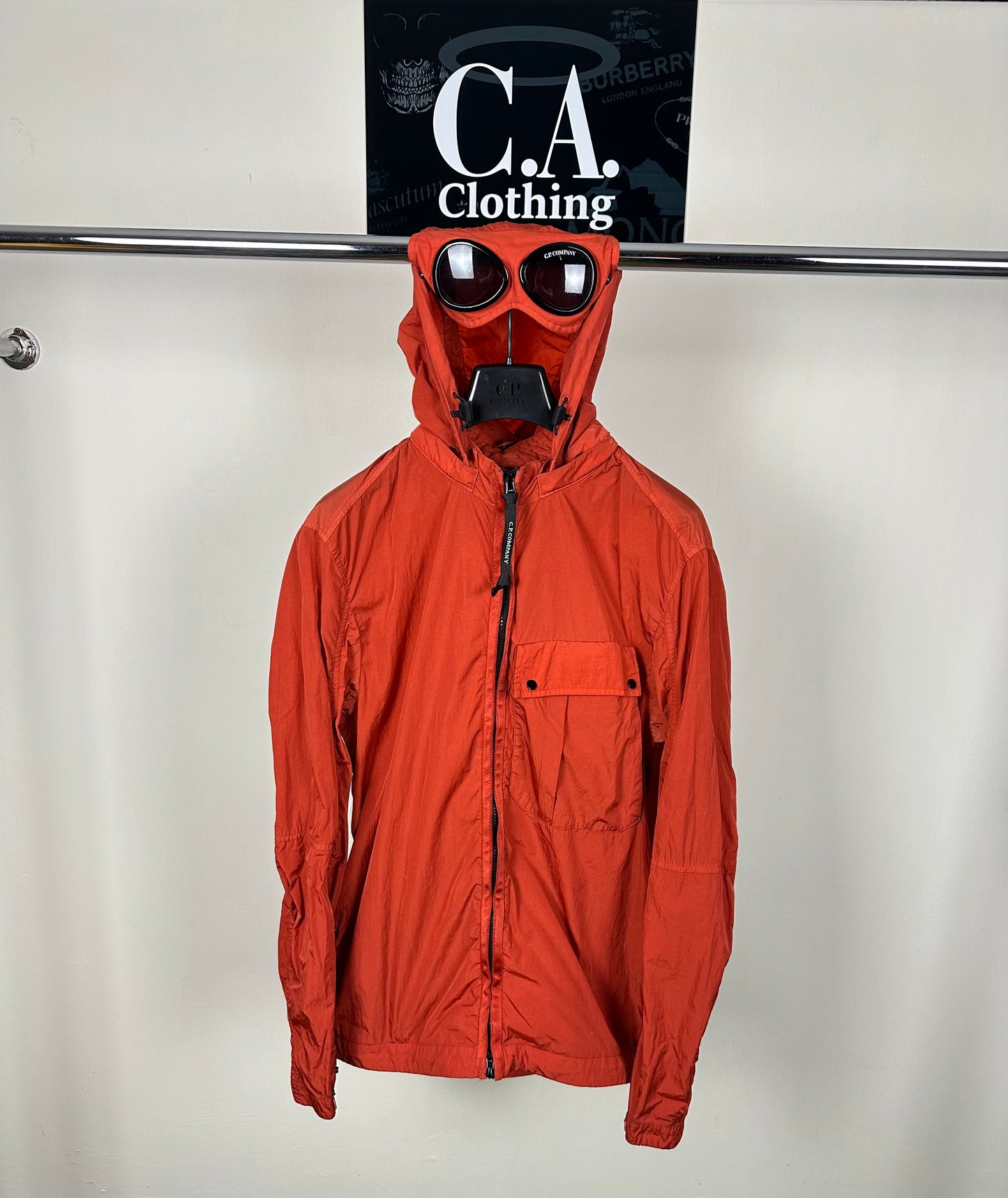 CP Company Orange Chrome Goggle Jacket Size (L)