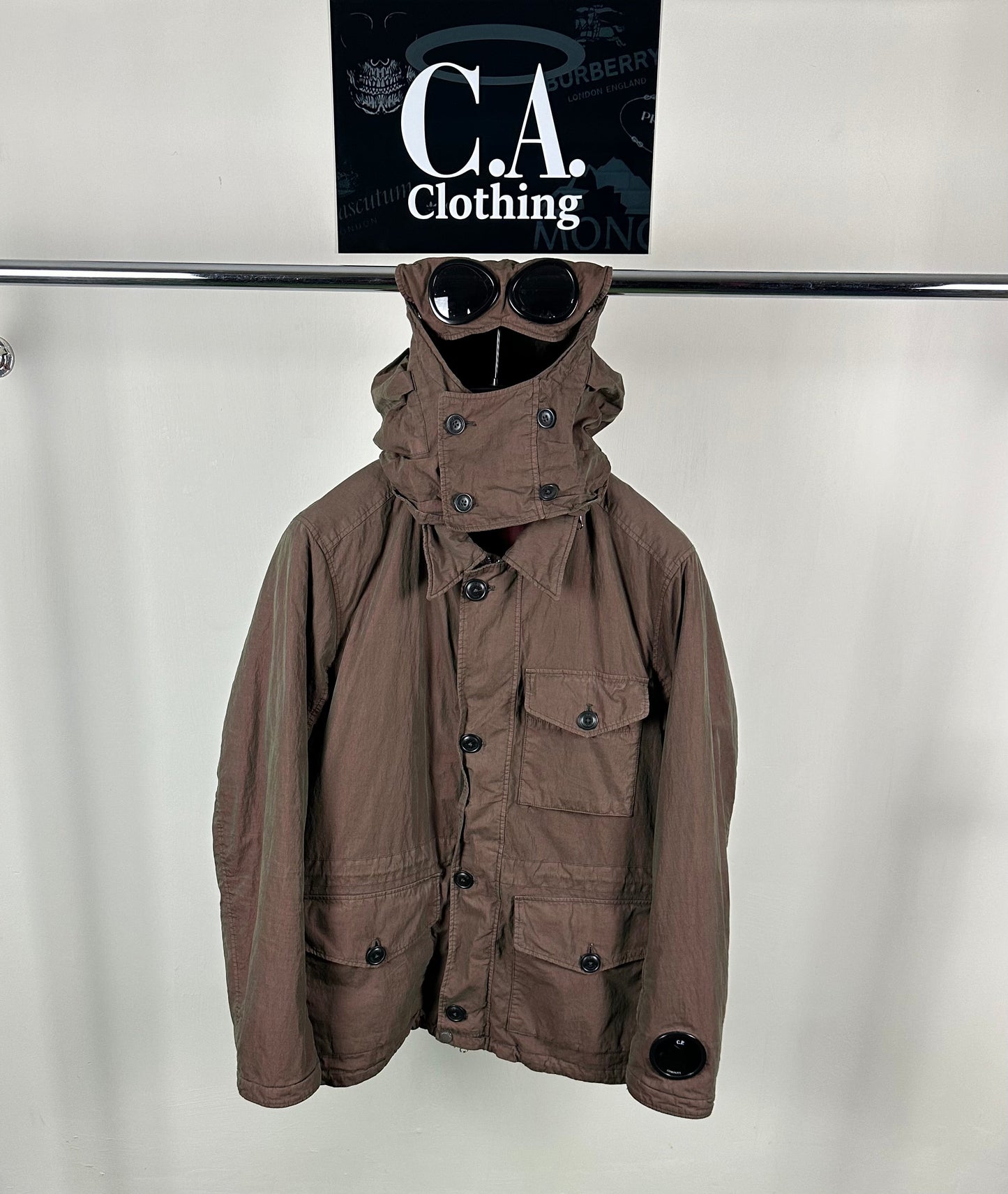 CP Company 50 Fili La Mille Padded Goggle Coat size (L)
