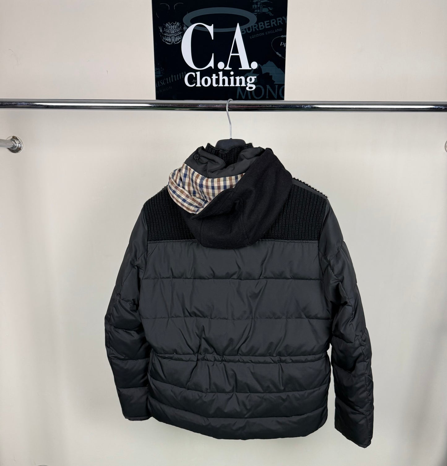 Aquascutum Black Down Coat Size Large (L)