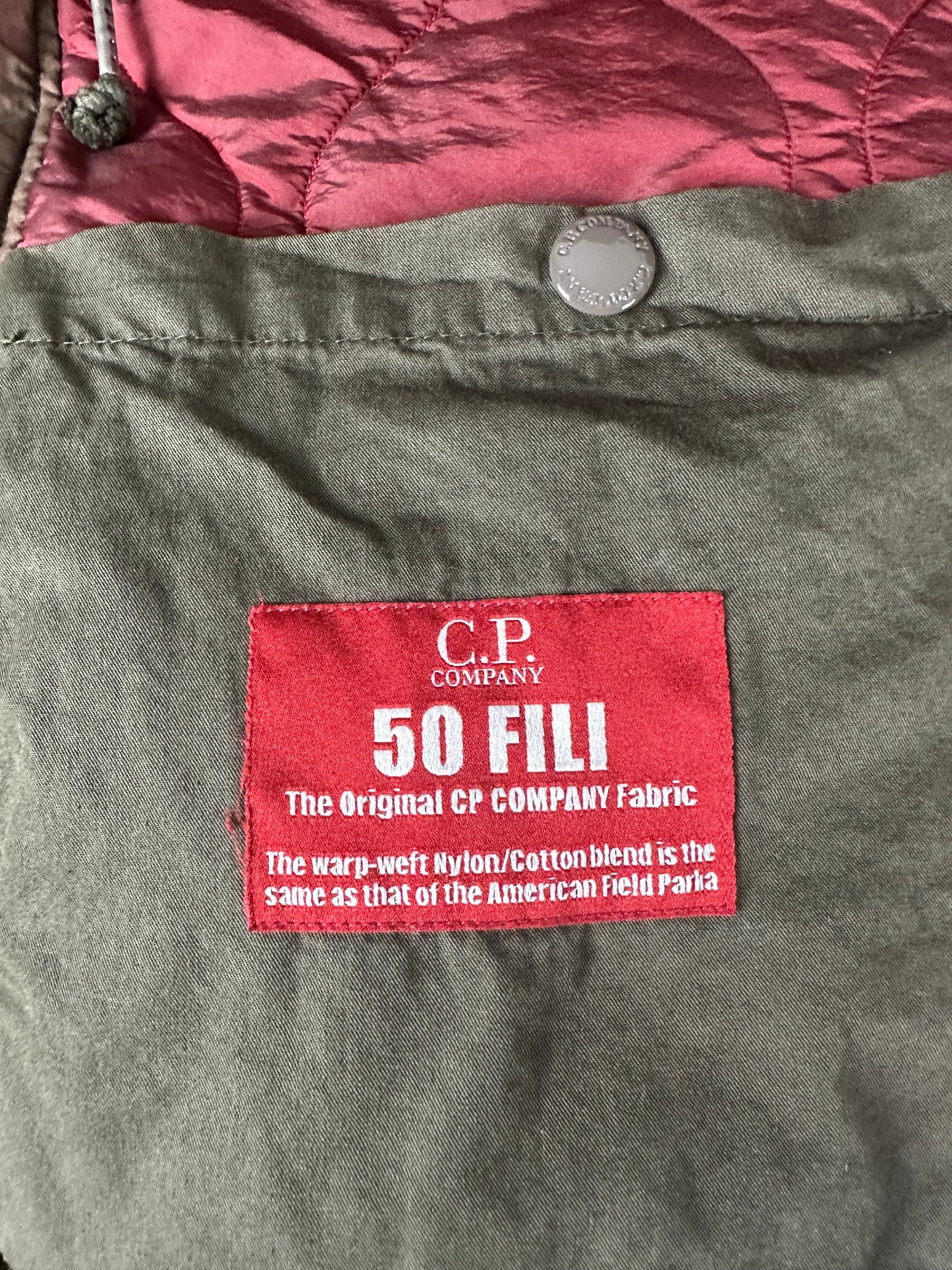 CP Company 50 Fili La Mille Padded Goggle Coat size (L)