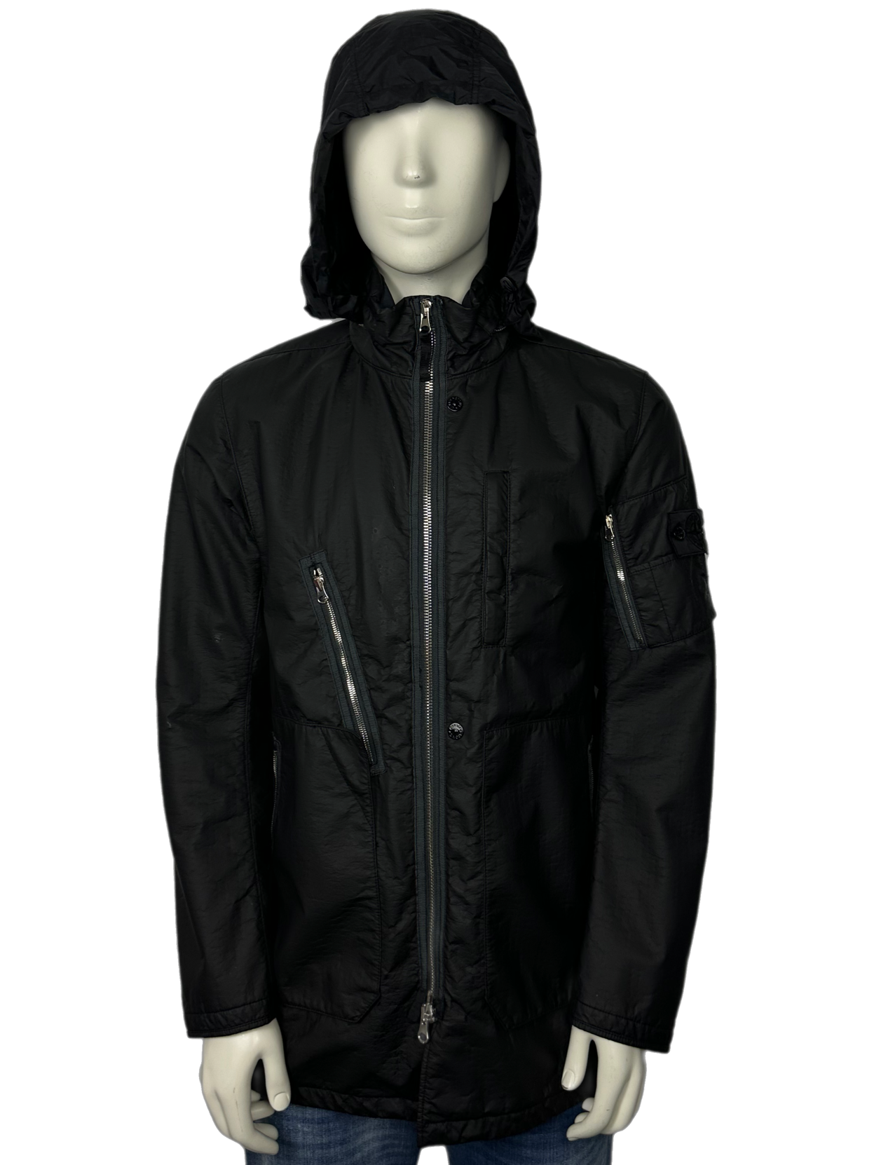 Stone Island Shadow Project Lasered Poly Hide 2L Coat M Fits L