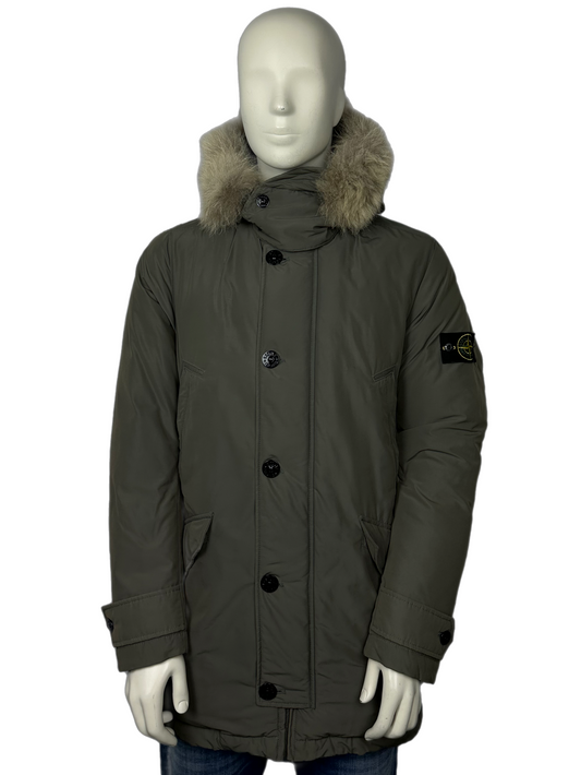 Stone Island Micro Reps Down Parka Coat Size Large (L)