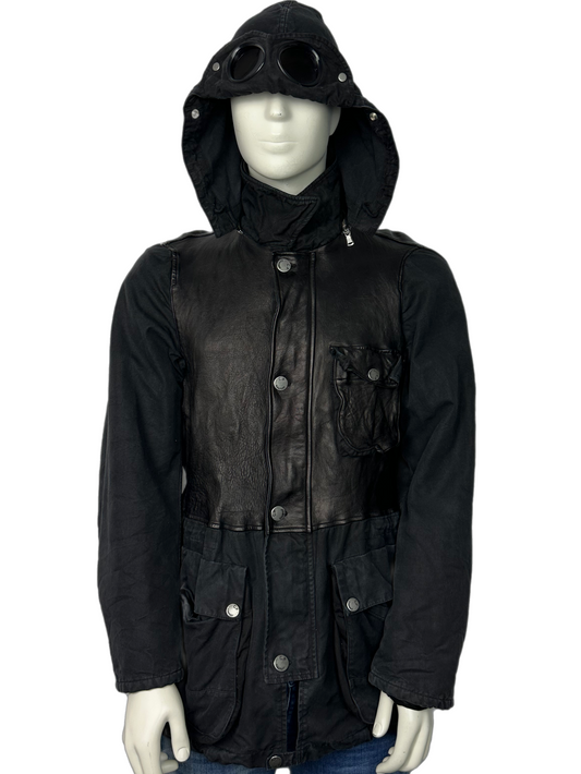 CP Company Leather La Mille Goggle Coat size (XL) Fits (L)