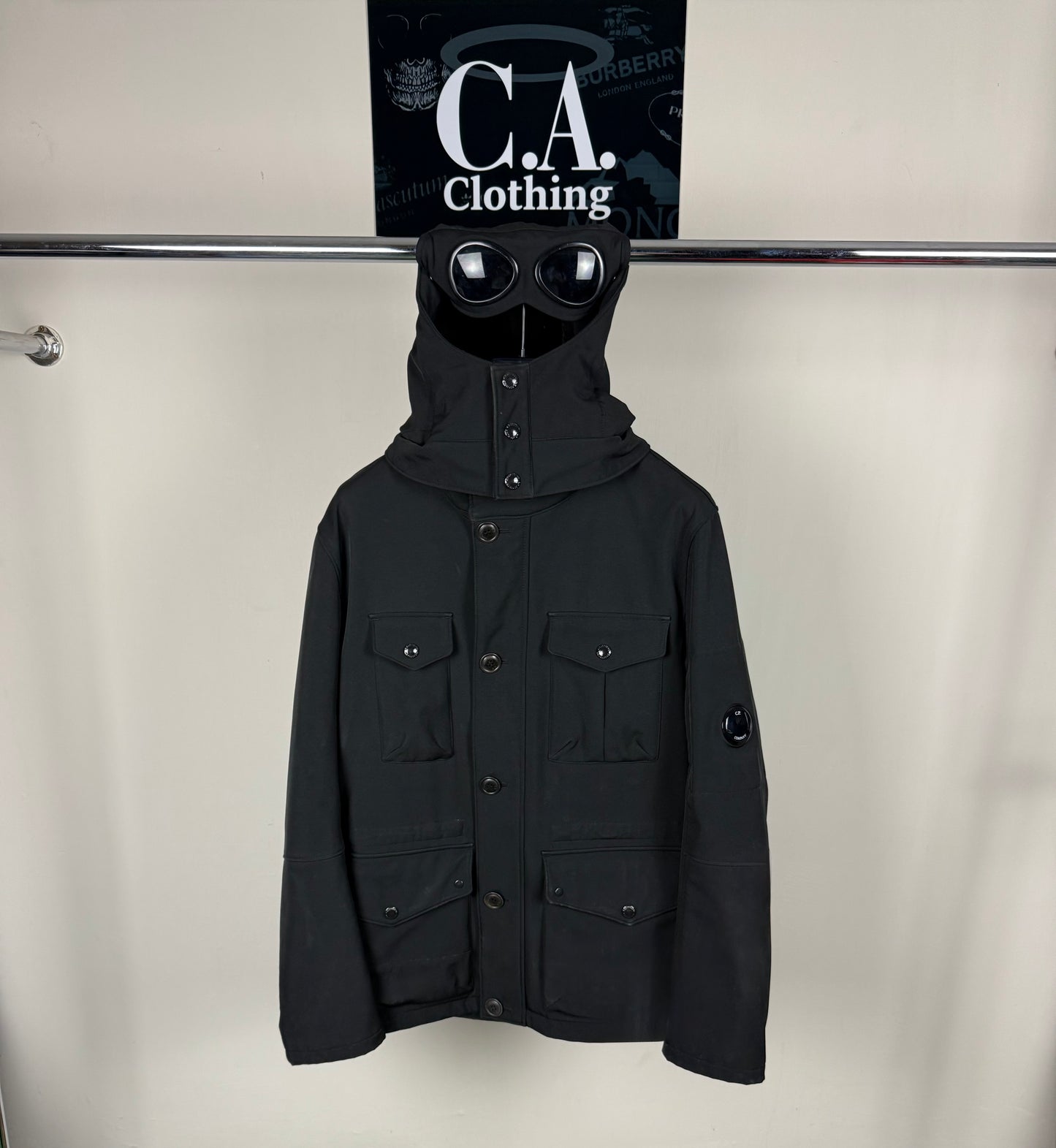 CP Company Black Lens and Goggle Jacket Size (L)