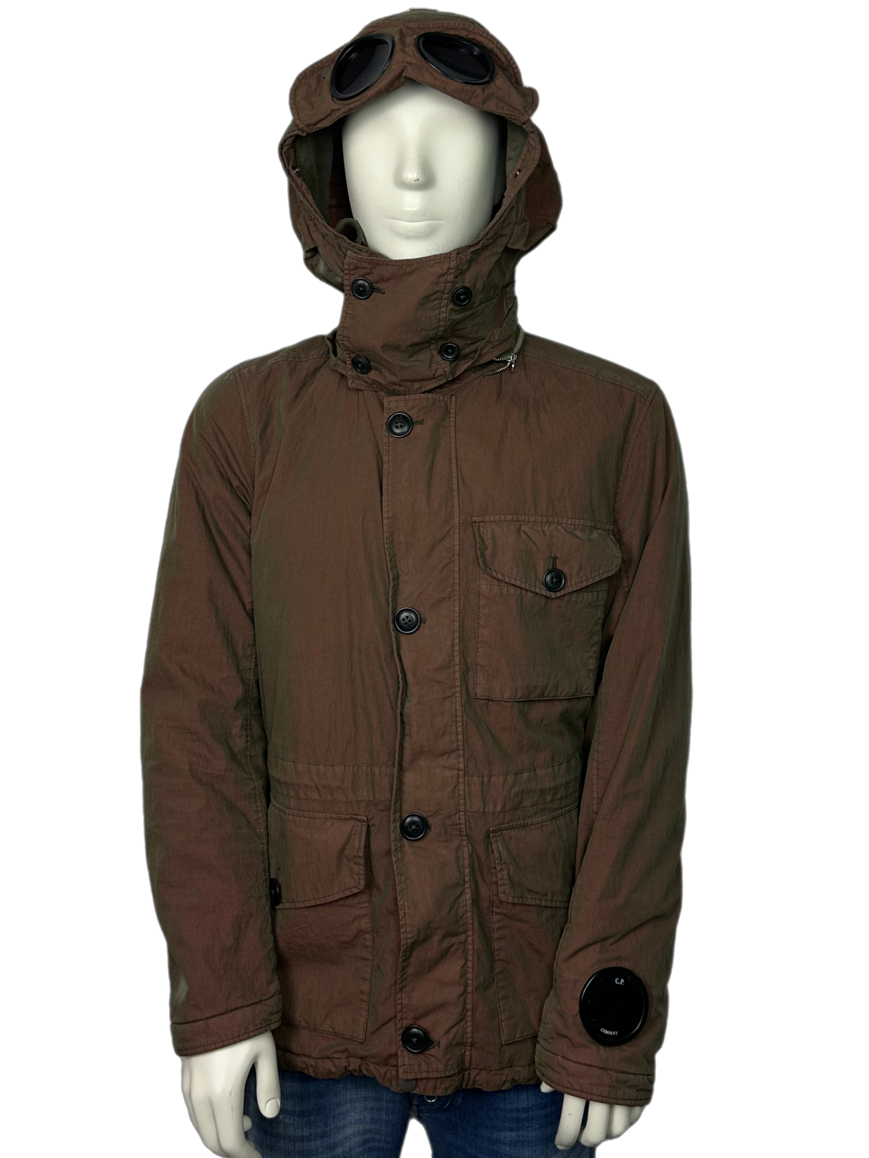 CP Company 50 Fili La Mille Padded Goggle Coat size (L)