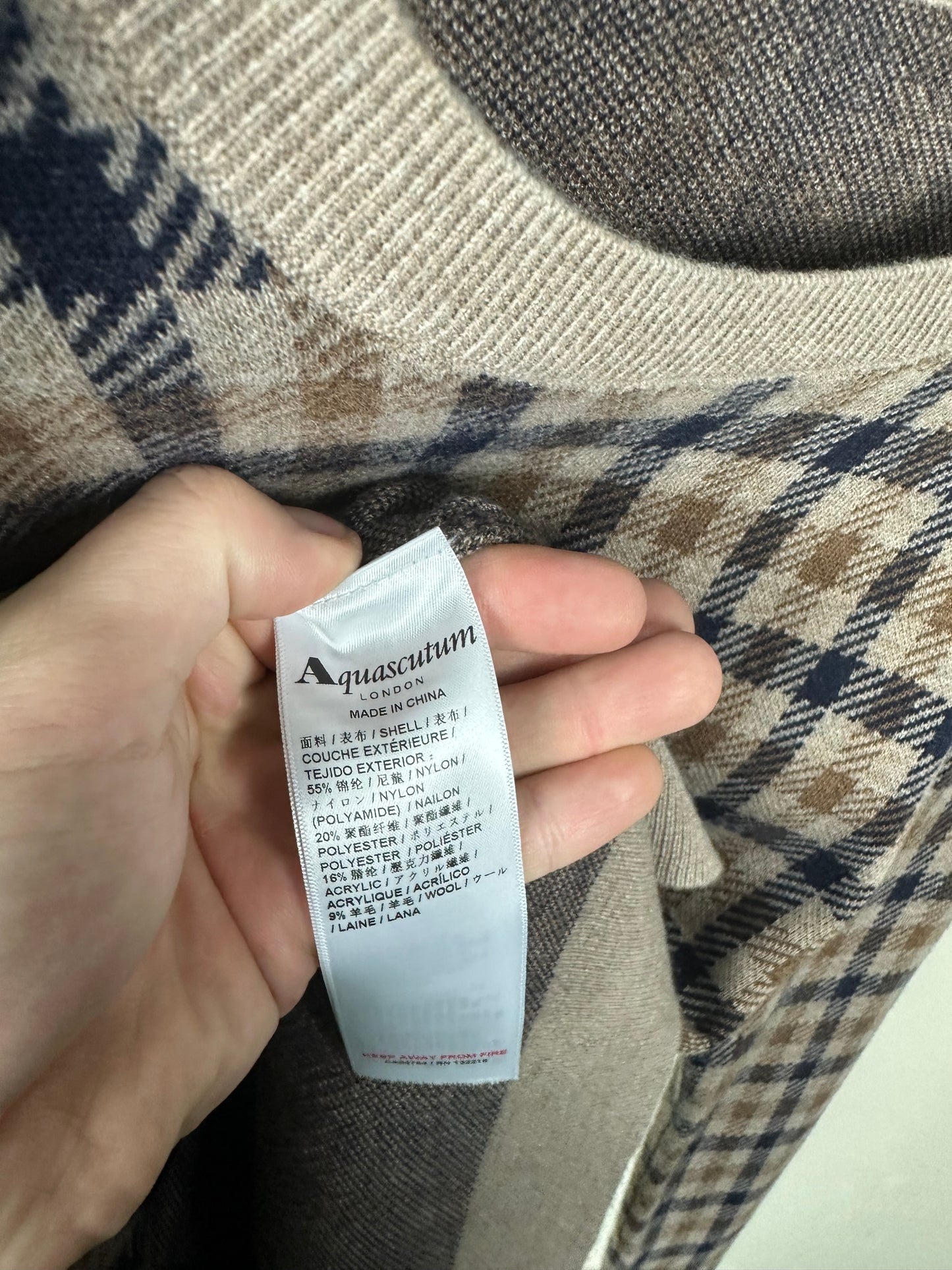 Aquascutum Full Check Jumper Small (S)