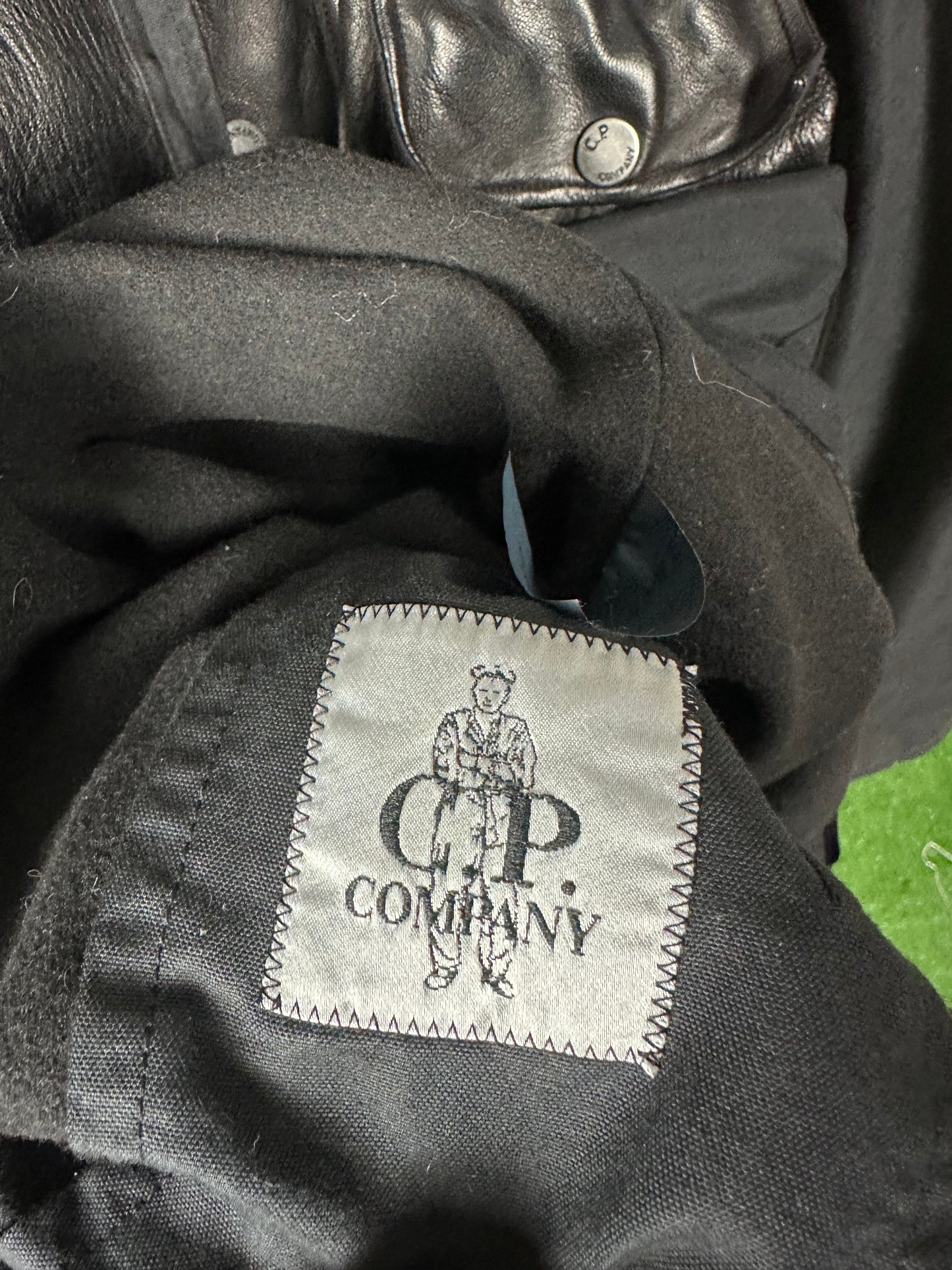 CP Company Leather La Mille Goggle Coat size (2XL) Fits (XL)