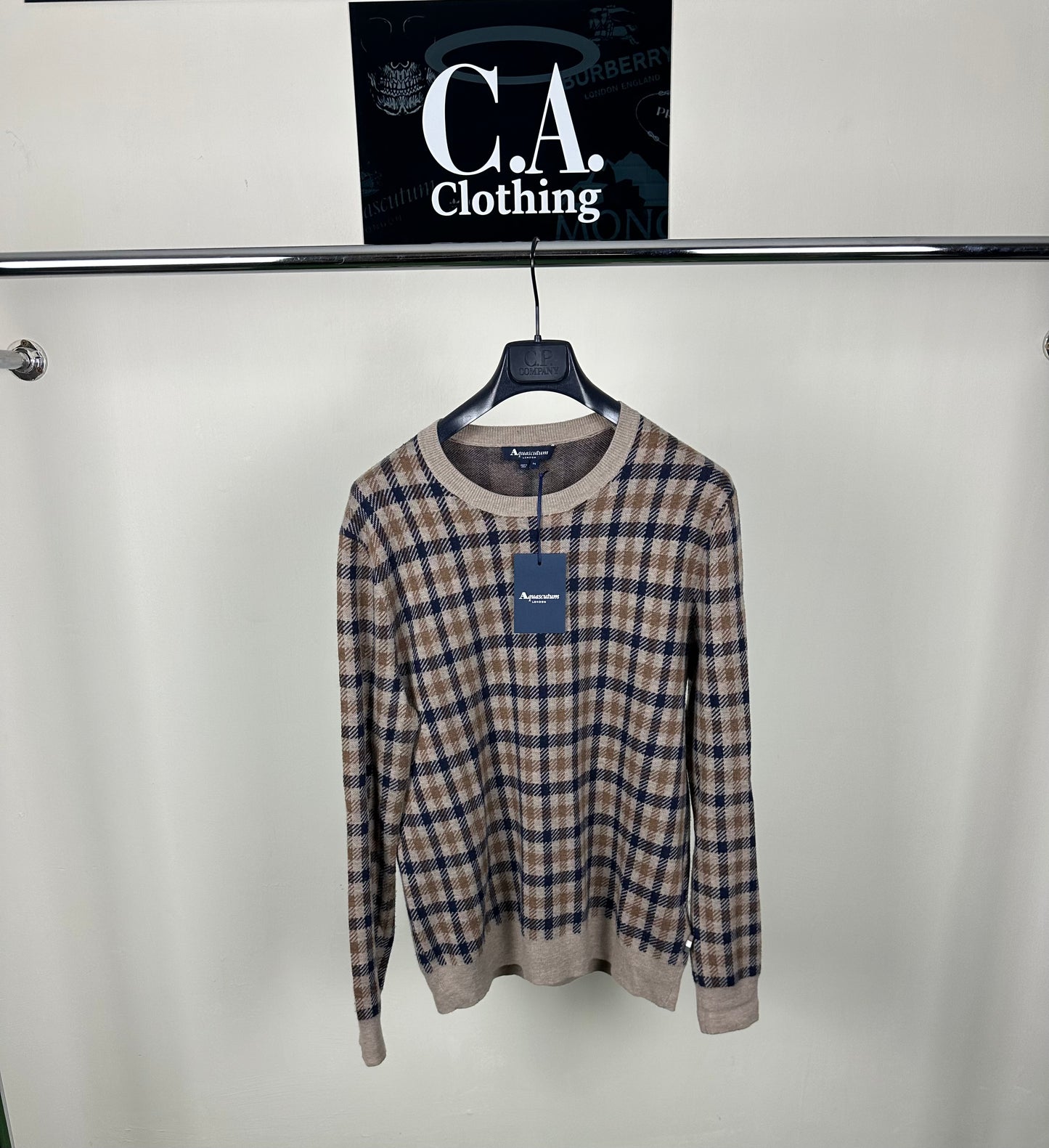 BNWTs Aquascutum Full Check Jumper (M)