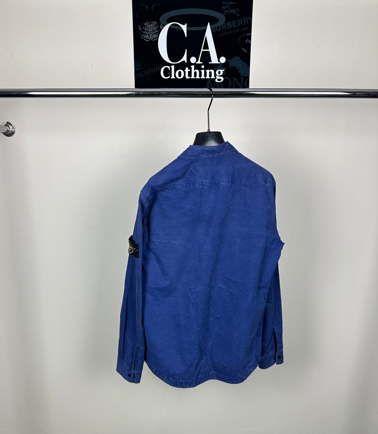 Stone Island Blue Overshirt Size Medium (M)