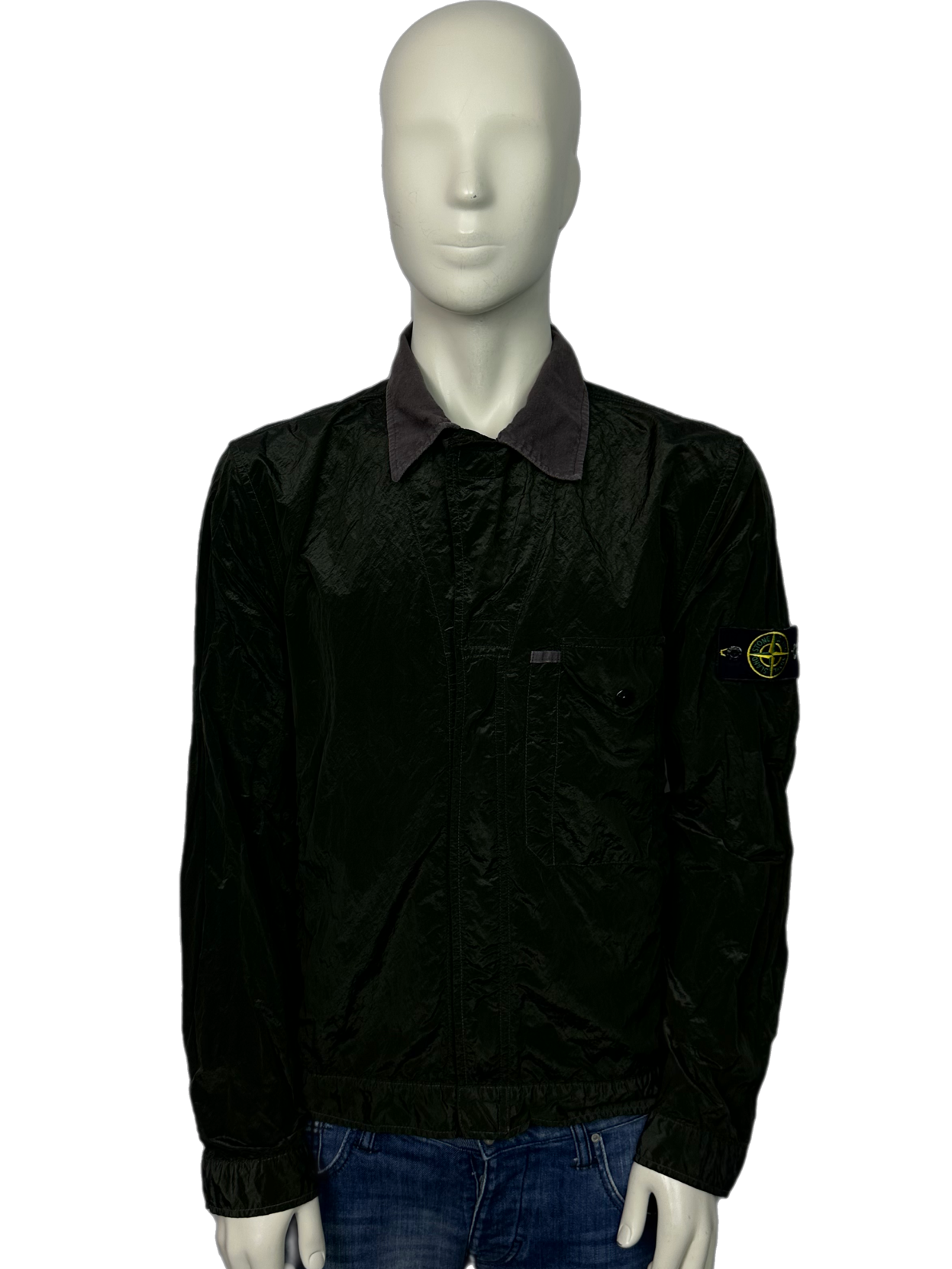 Mens stone island metallic overshirt hot sale