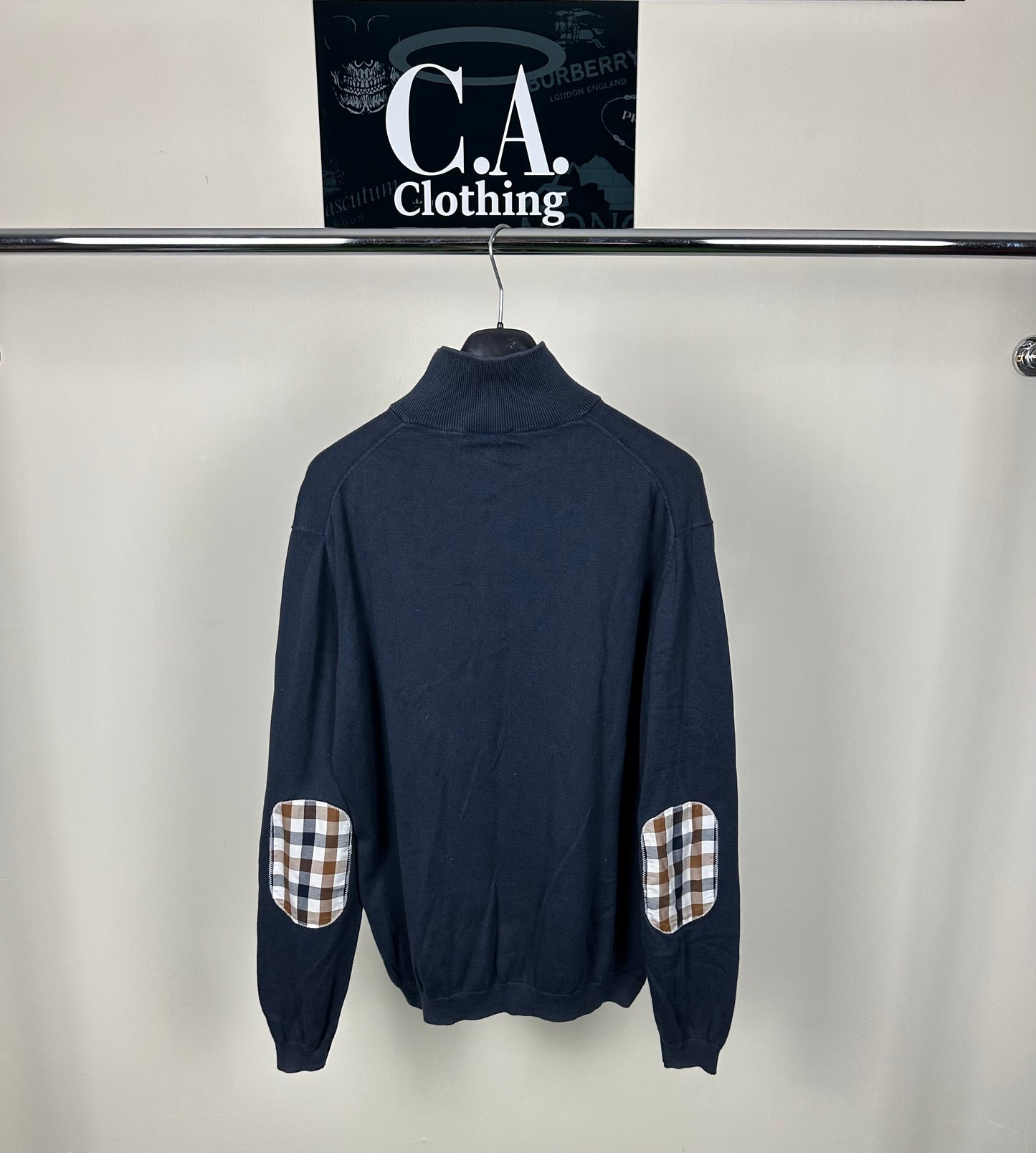 Aquascutum 1/4 zip Jumper Size Large (L)