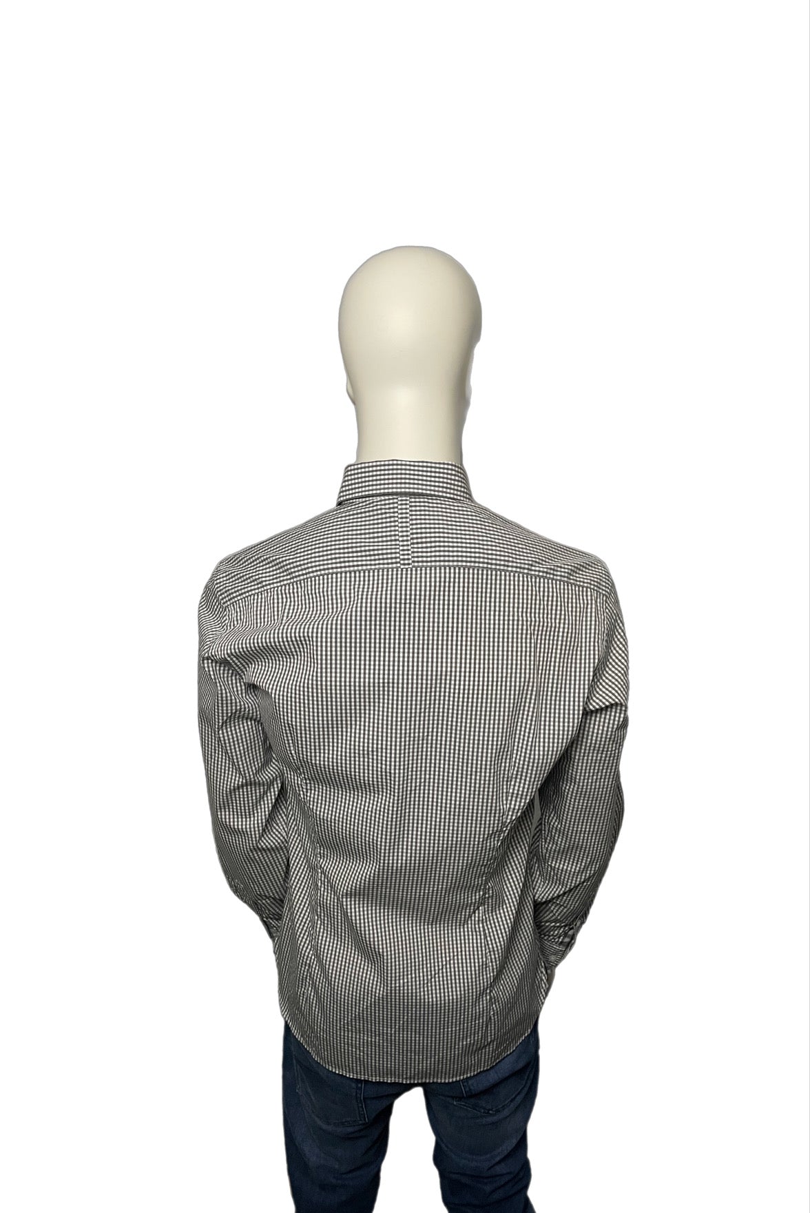 Aquascutum Mini Grey Check Shirt Size Medium (M)