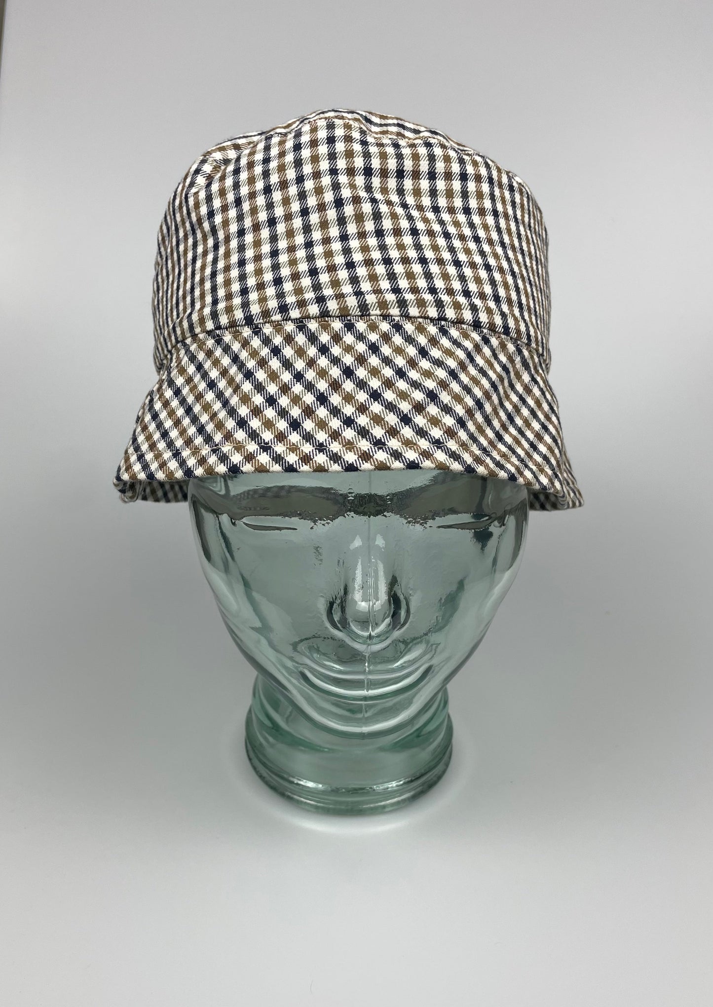 Aquascutum Brown Reversible Trim Bucket Hat (L)