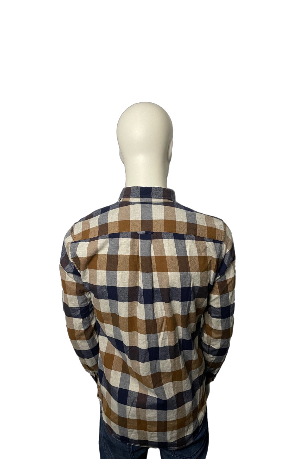 Aquascutum Big Check Flannel Shirt Size Medium (M)