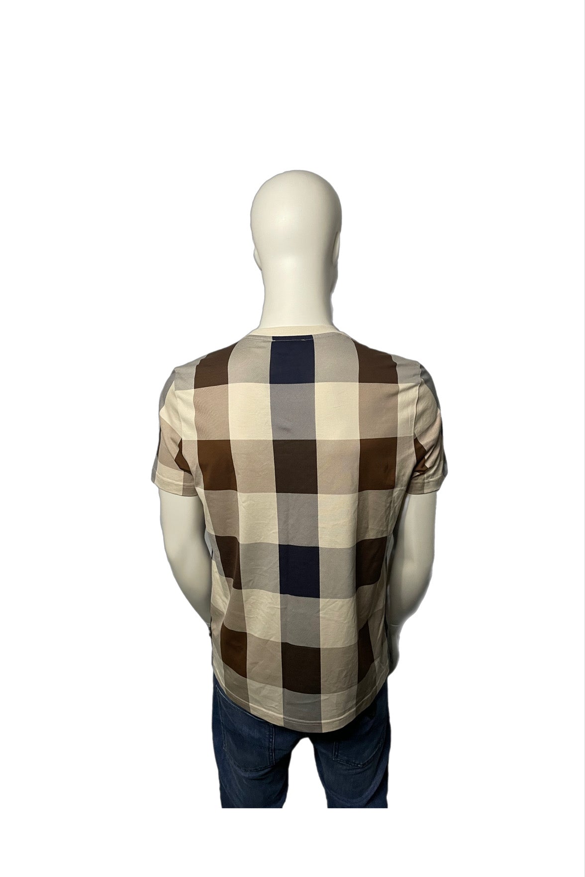 Aquascutum Large Check T-Shirt Size Small (S)