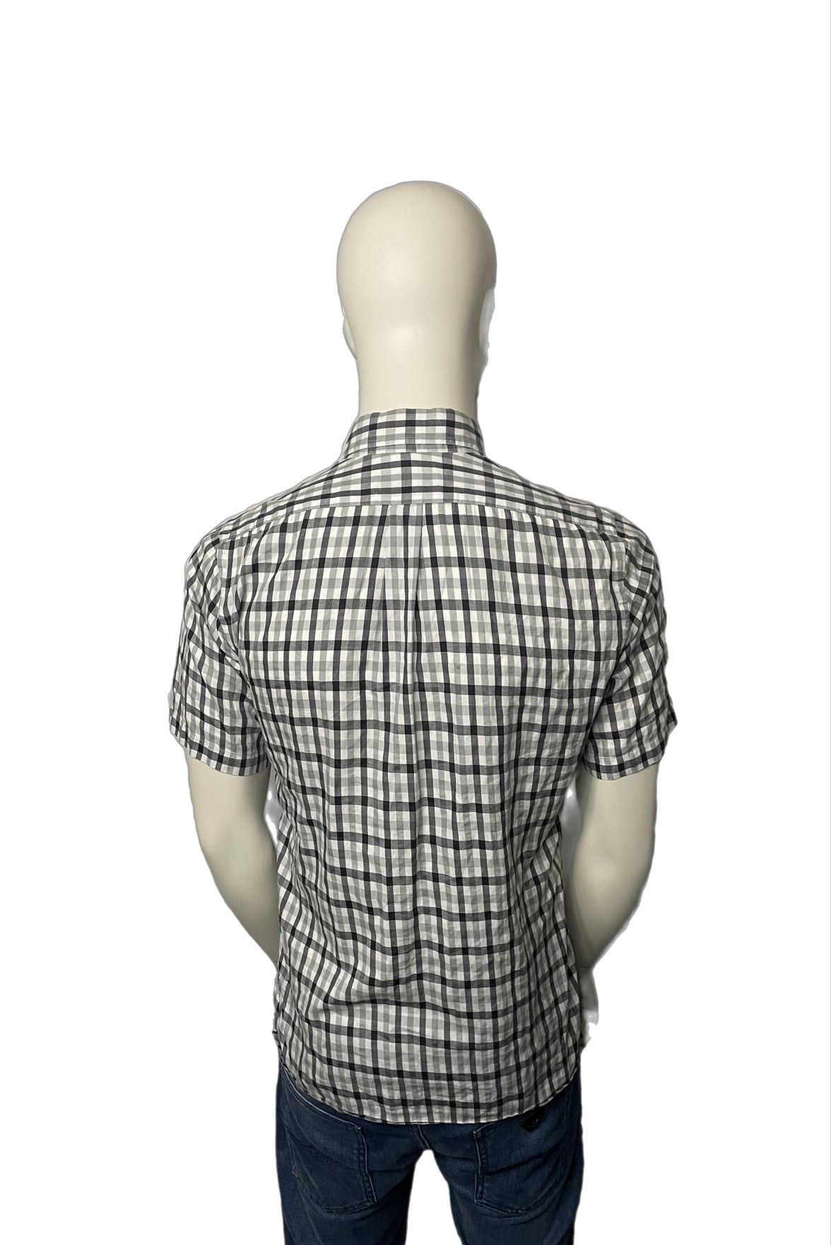 Aquascutum Short Sleeved Full Check Shirt Size Small (S)
