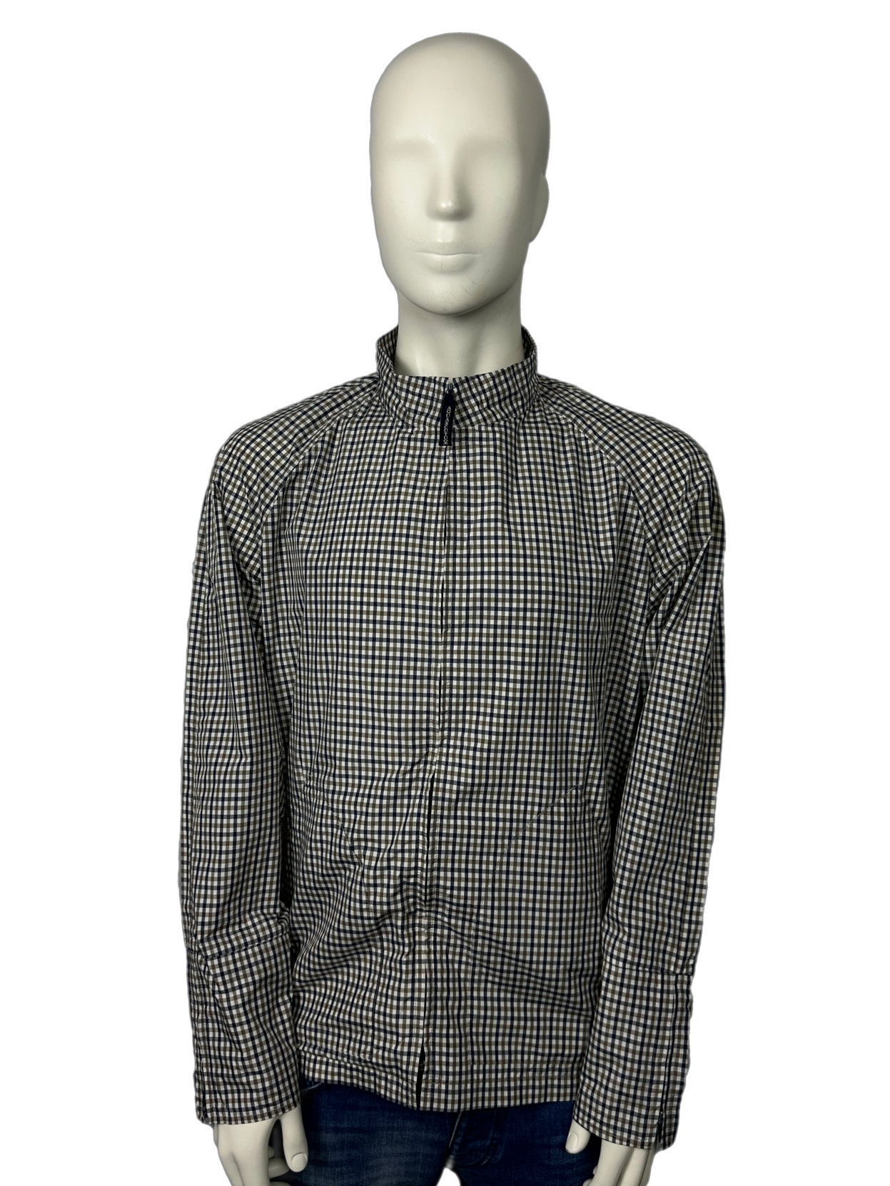 Aquascutum Packable Full Check Windbreaker Size Large (L)