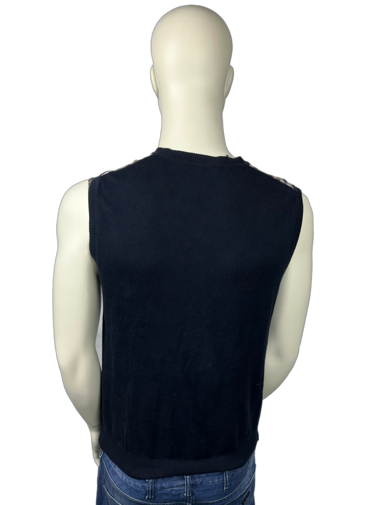 Aquascutum Front Check Gilet Jumper Size Large (L)