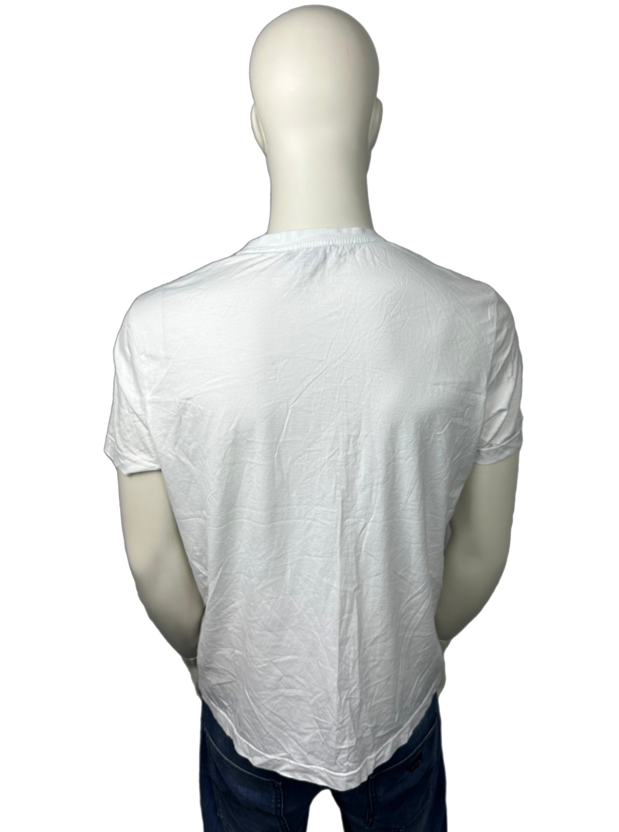 Aquascutum Front Check White T-shirt Shirt Size (L)