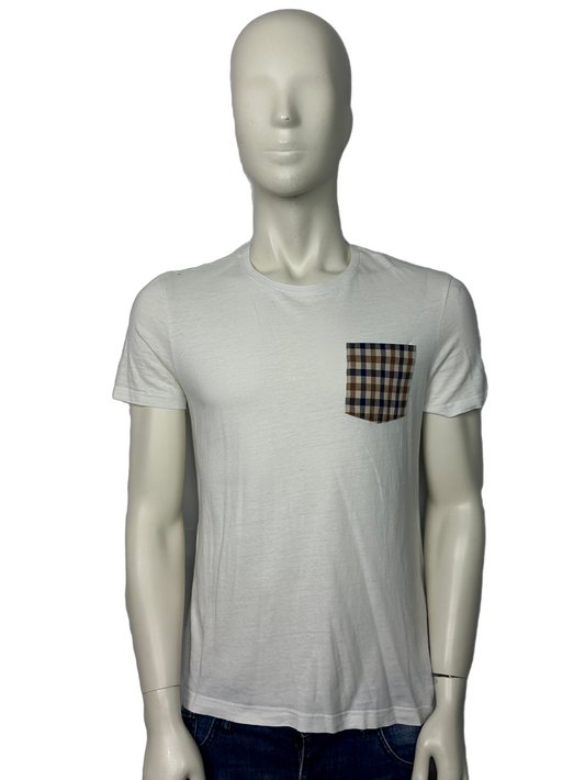 Aquascutum Checked Pocket T-shirt Shirt Size (XL)