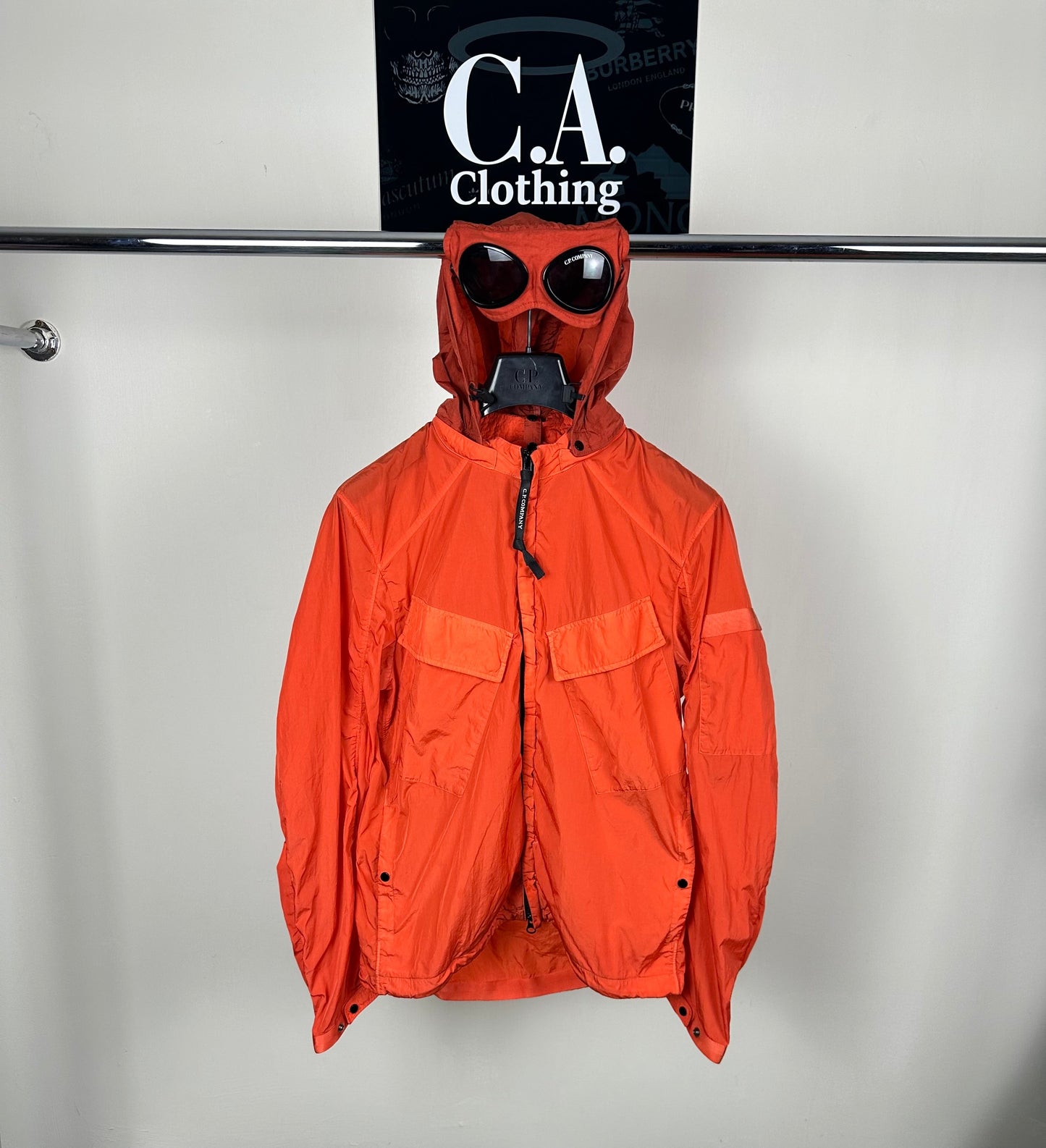 CP Company Orange Chrome Goggle Jacket Size Medium (M)