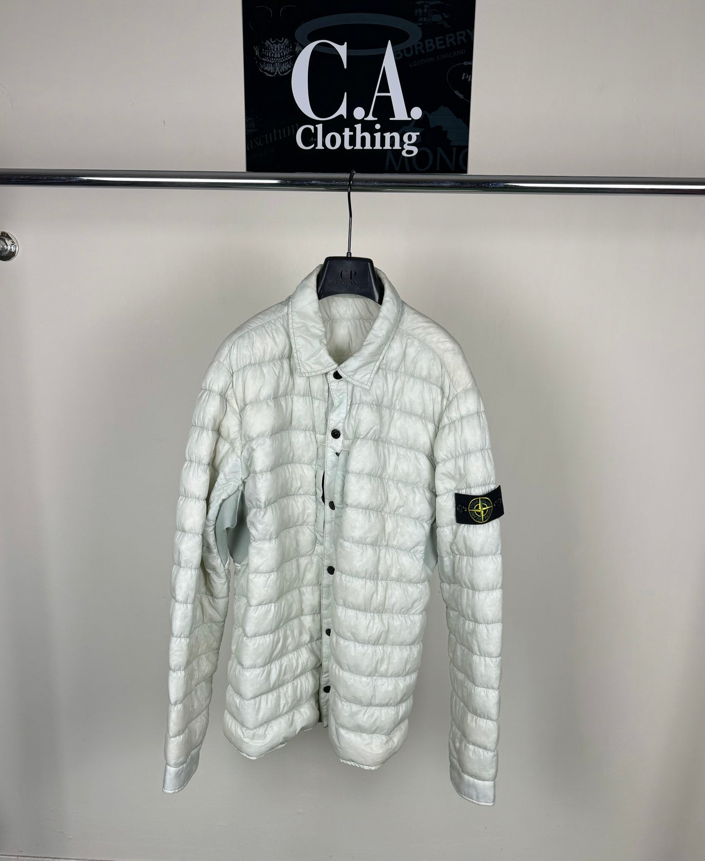 Stone Island Garment Dyed Micro Yarn Down Overshirt Size (XL)