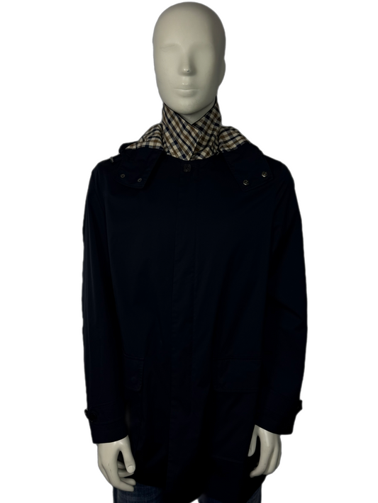 Aquascutum Checked Hood and Collar Trench Coat Size (L)