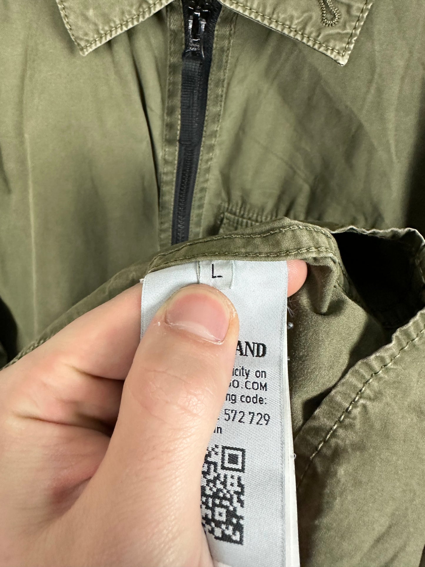 Stone Island Khaki Overshirt Size Large (L)
