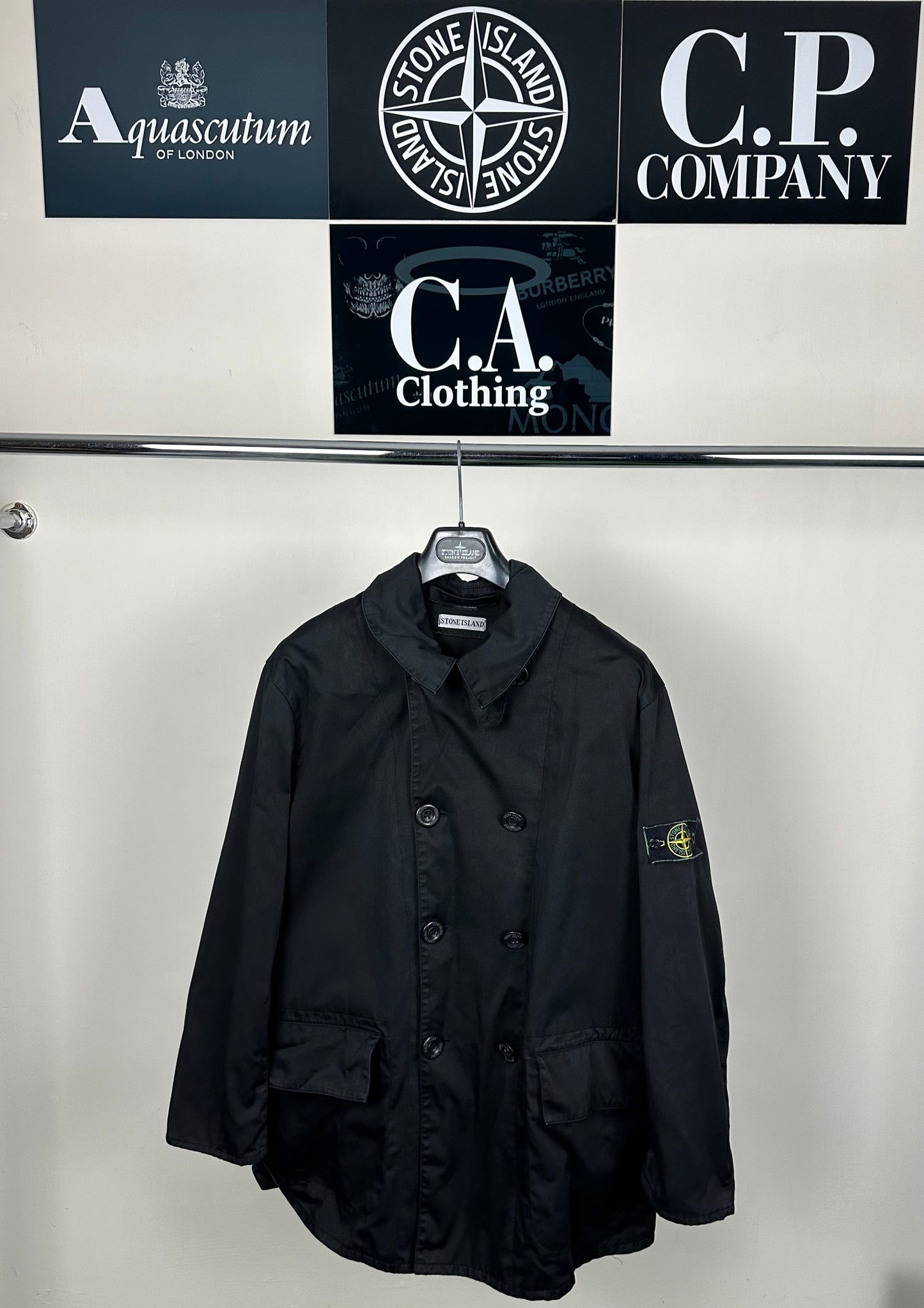 Stone Island AW 1998 Green Edge Peacoat Size (XL)