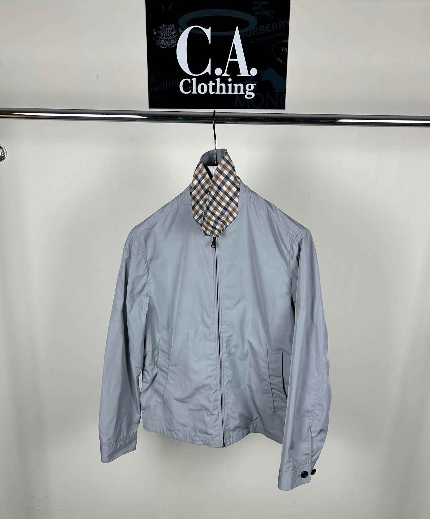 Aquascutum Silver Harrington Jacket Size (XL)