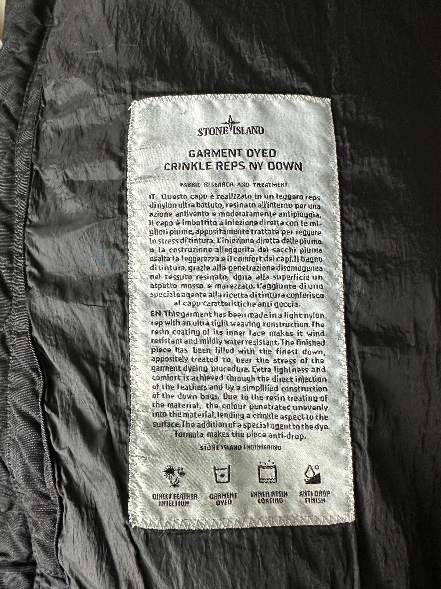 Stone Island Garment Dyed Crinkle Reps NY Down Coat Size (3XL)