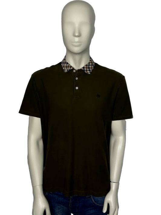 Aquascutum Khaki Polo Shirt Size (XL)