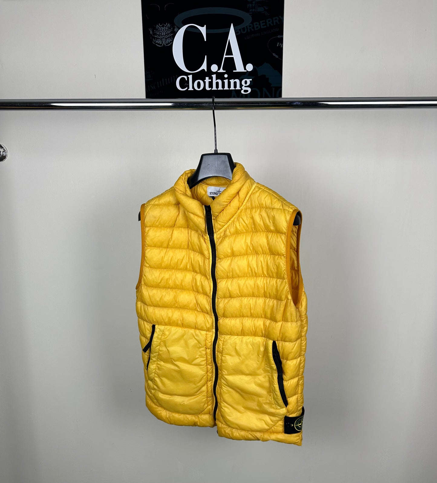 Stone Island Garment Dyed Micro Yarn Down Gilet (M)