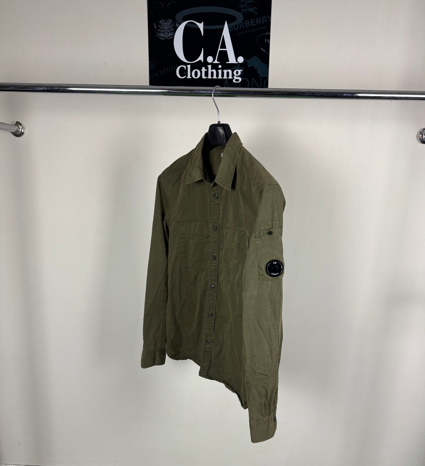 CP Company Khaki Button Lens Overshirt size (L)