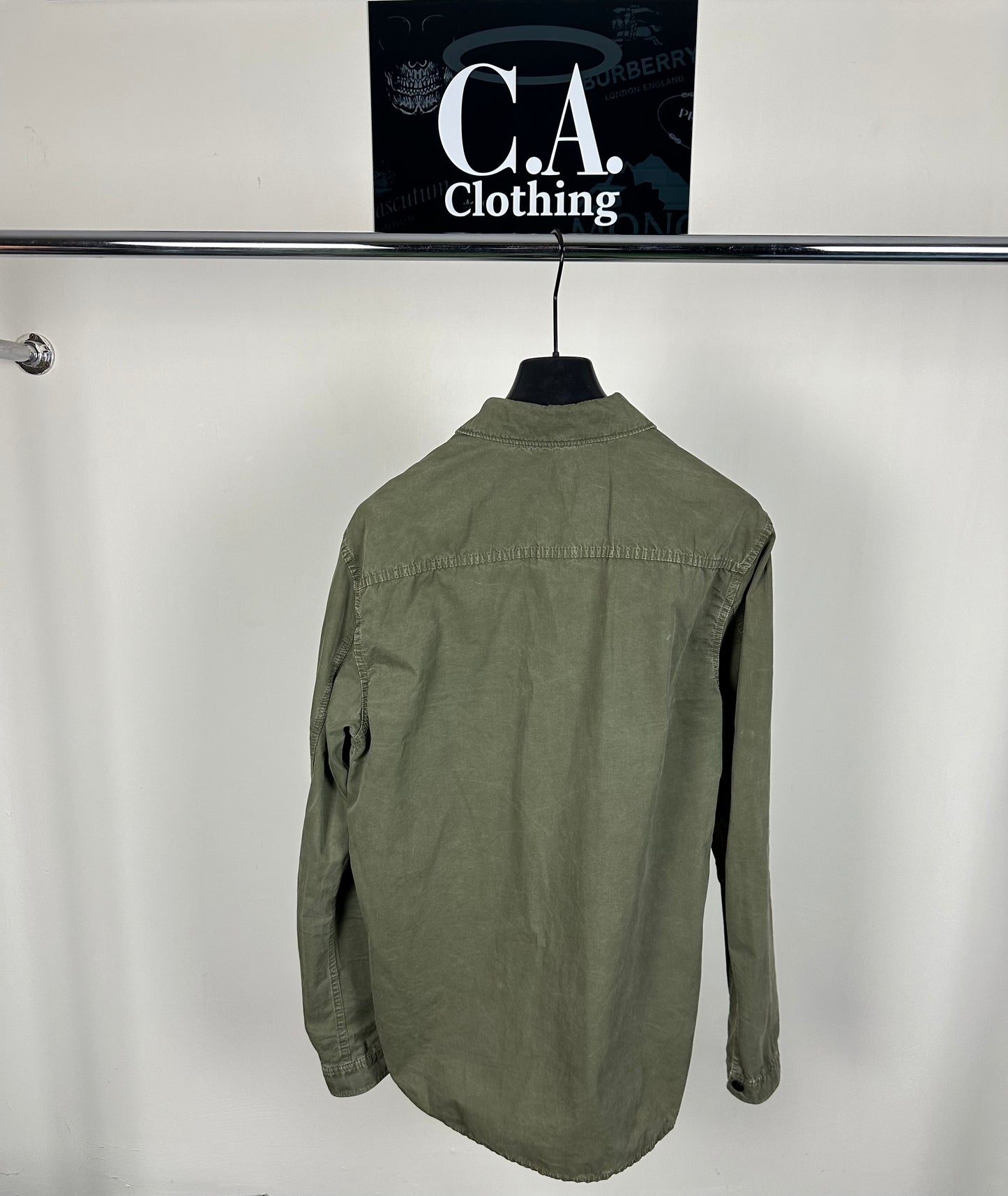 Stone Island Khaki Overshirt Size Large (L)