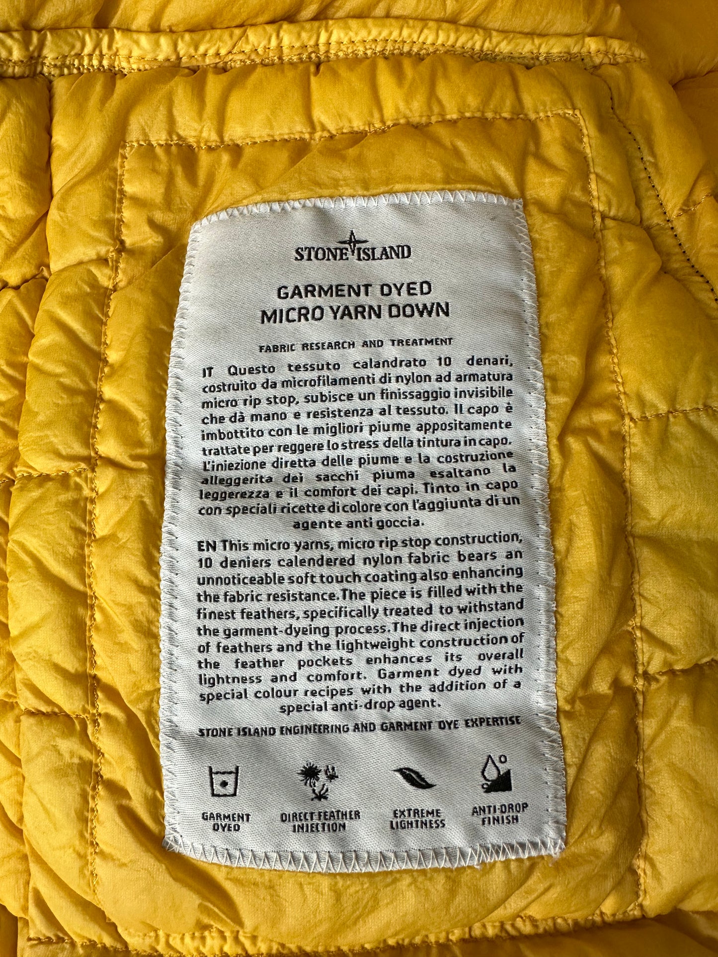 Stone Island Garment Dyed Micro Yarn Down Gilet (M)