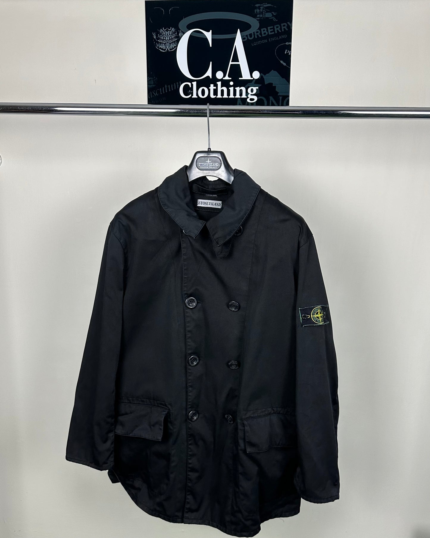 Stone Island AW 1998 Green Edge Peacoat Size (XL)