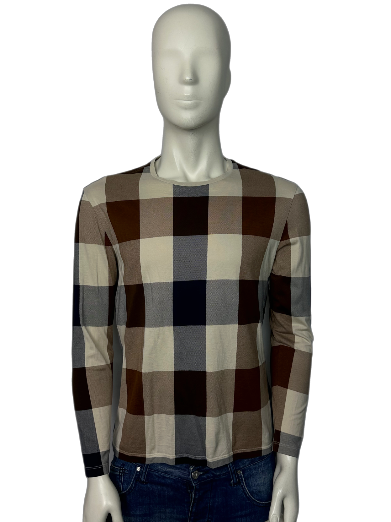 Aquascutum Large Check T-Shirt Size Medium (M)