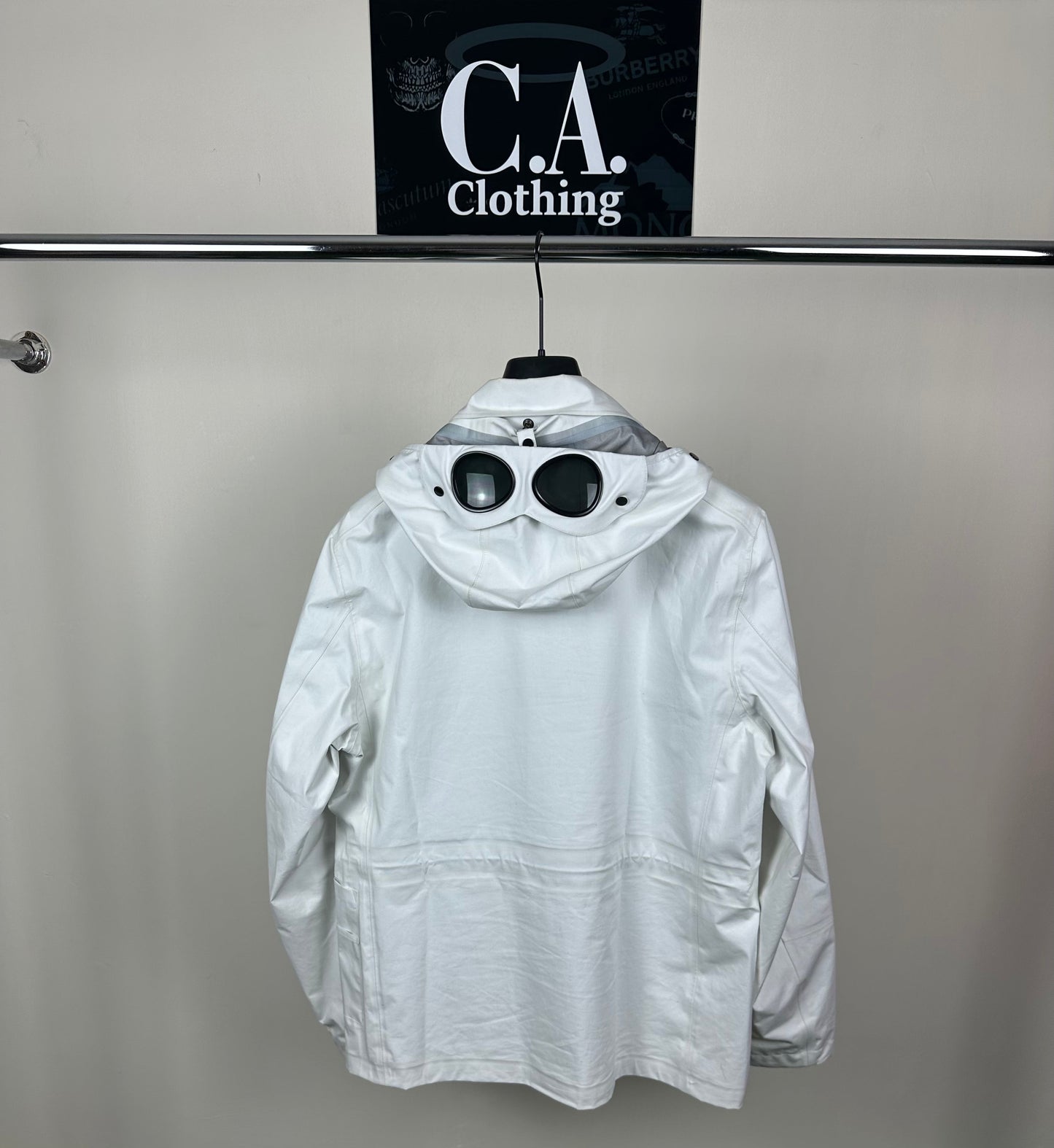 CP Company White T-Mack La Millie Goggle Jacket Size (XL)