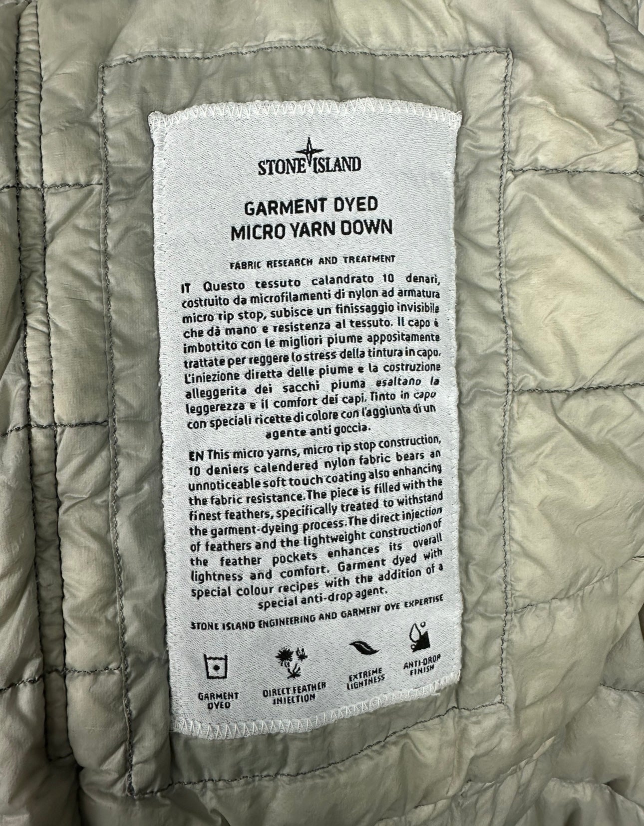 Stone Island Garment Dyed Micro Yarn Down Overshirt Size (2XL)