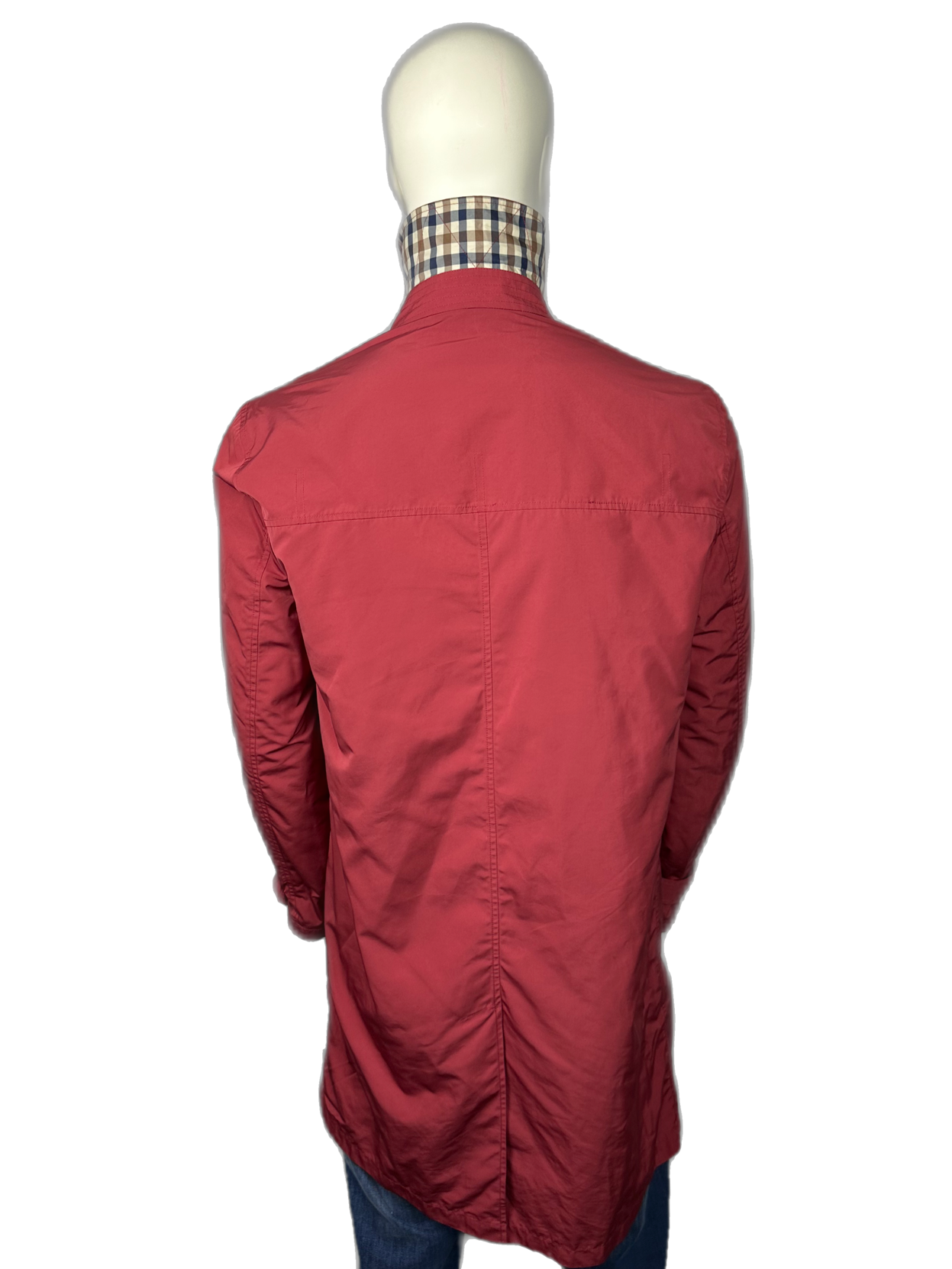 Aquascutum Checked Collar Trench Coat Size (L)