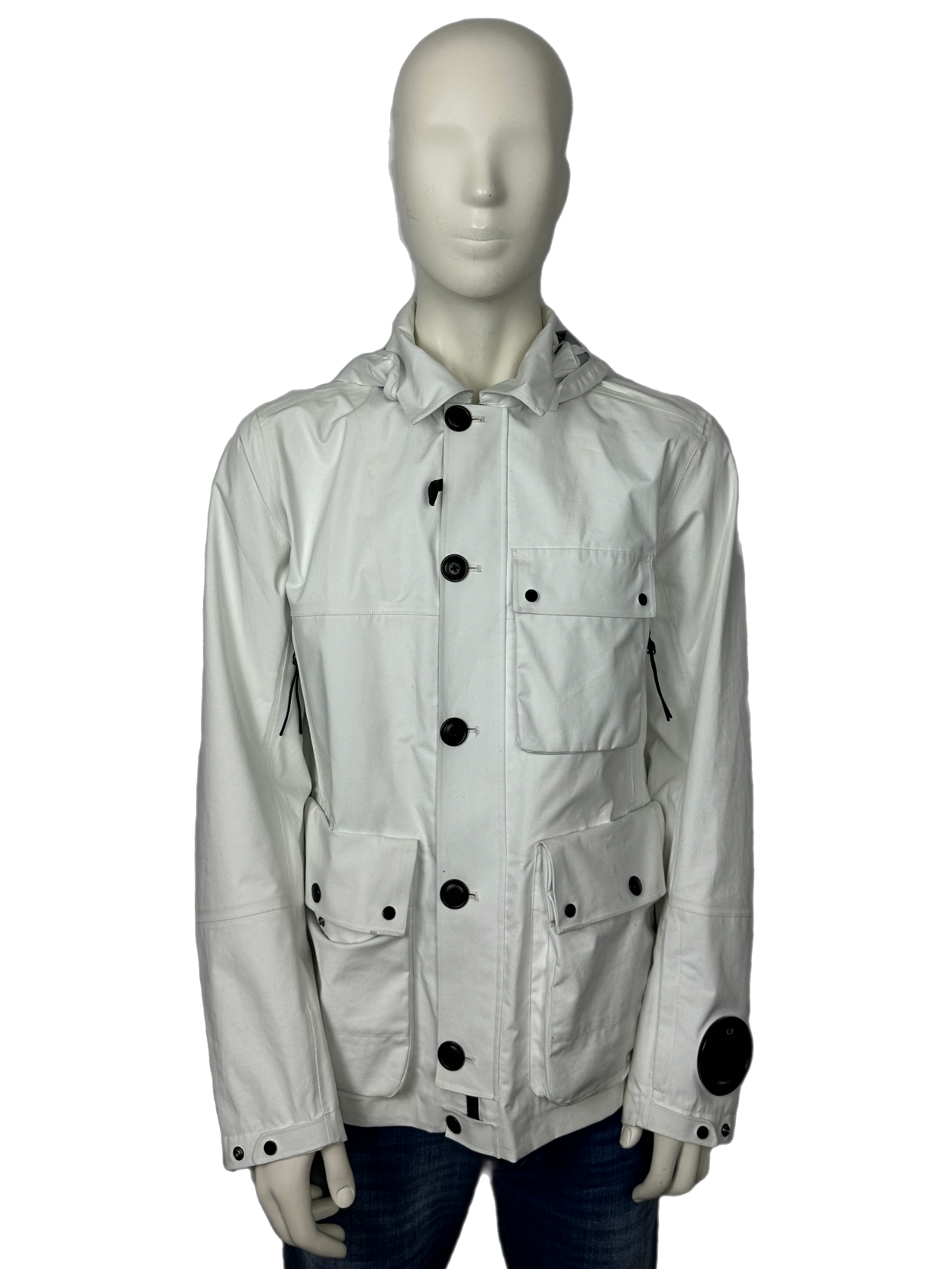 CP Company White T-Mack La Millie Goggle Jacket Size (XL)