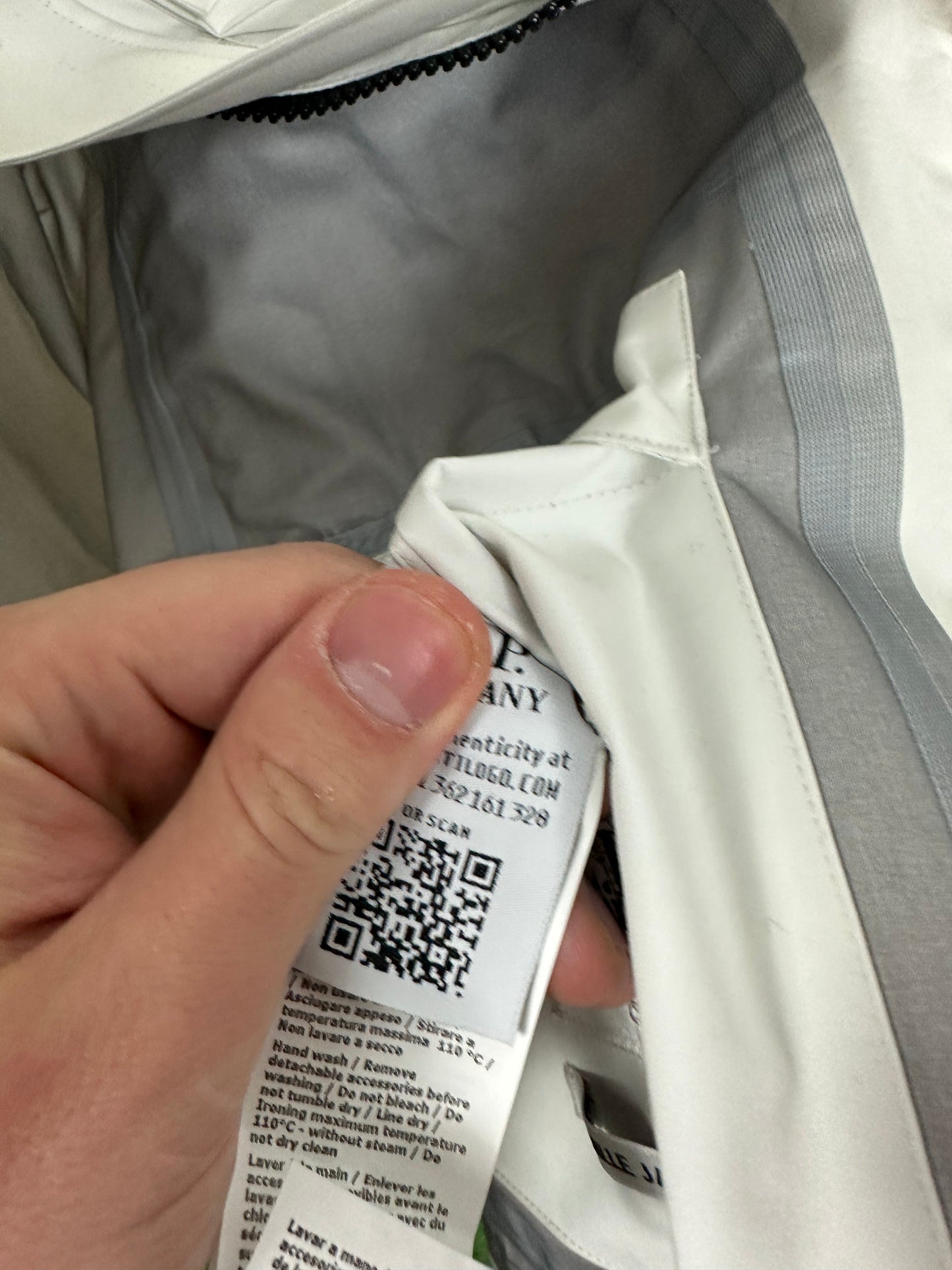 CP Company White T-Mack La Millie Goggle Jacket Size (XL)