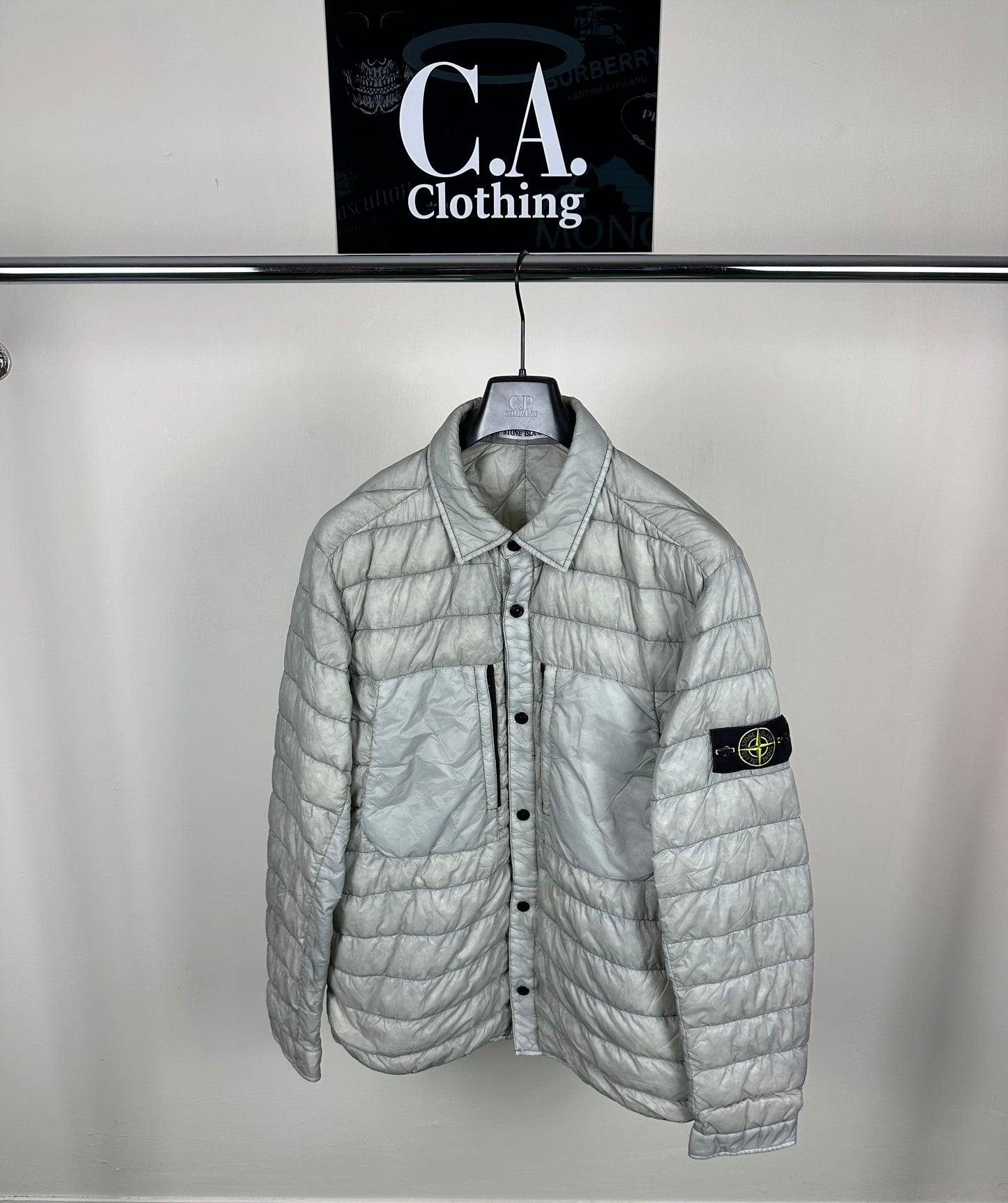 Stone Island Garment Dyed Micro Yarn Down Overshirt Size (2XL)