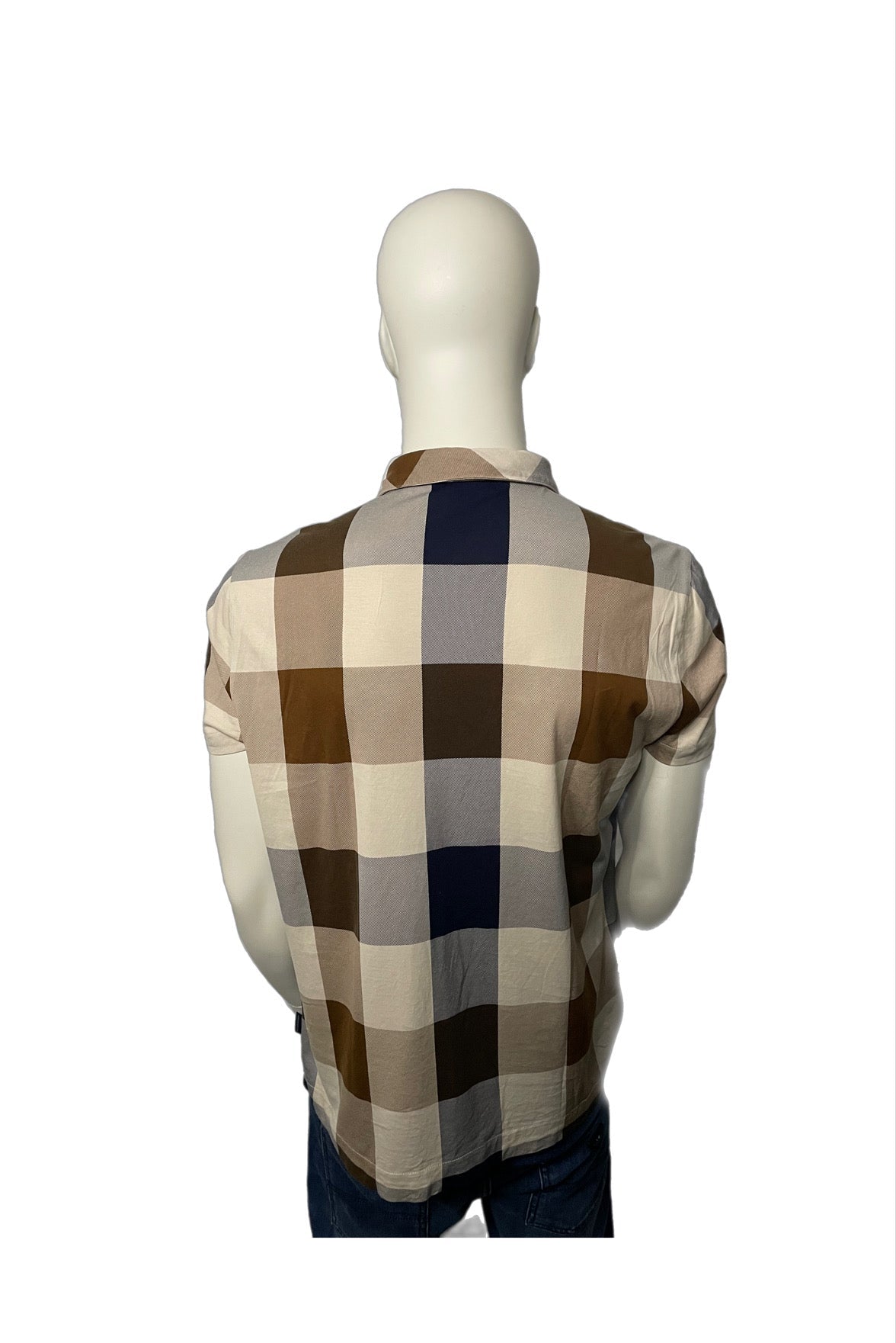 Aquascutum Large Check Polo Shirt Size (XL)