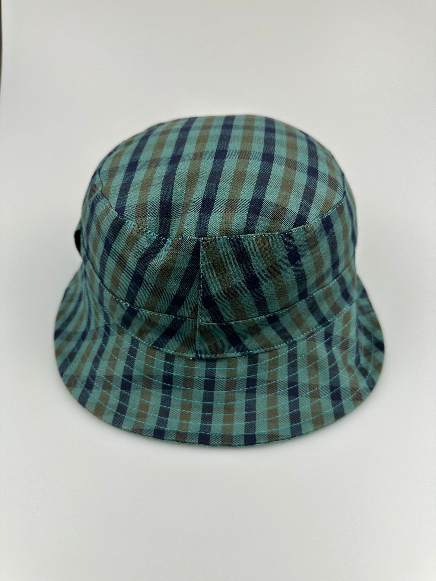 Aquascutum Blue Full Check Bucket Hat