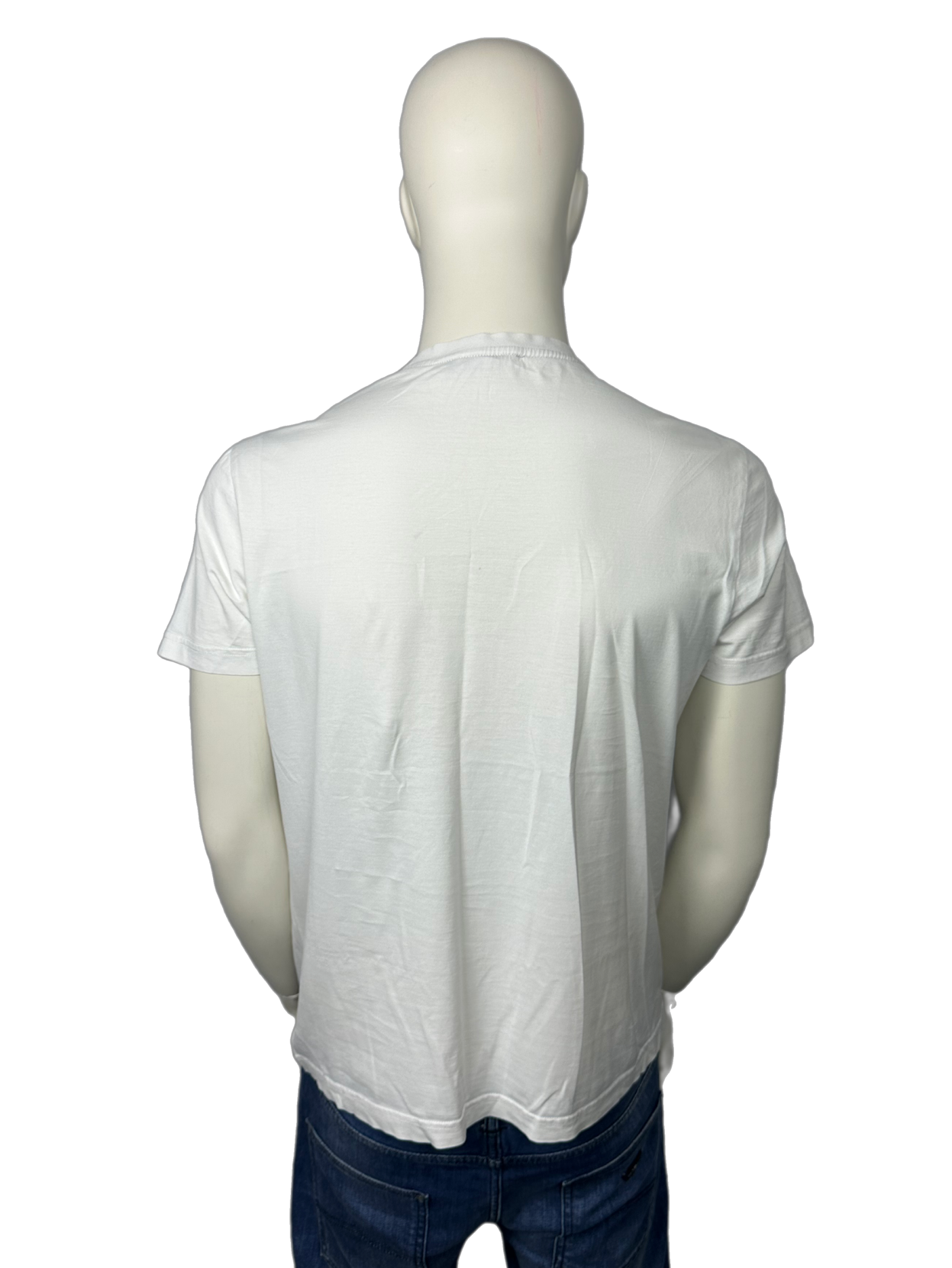 Aquascutum Front Check White T-shirt Size Medium (M)