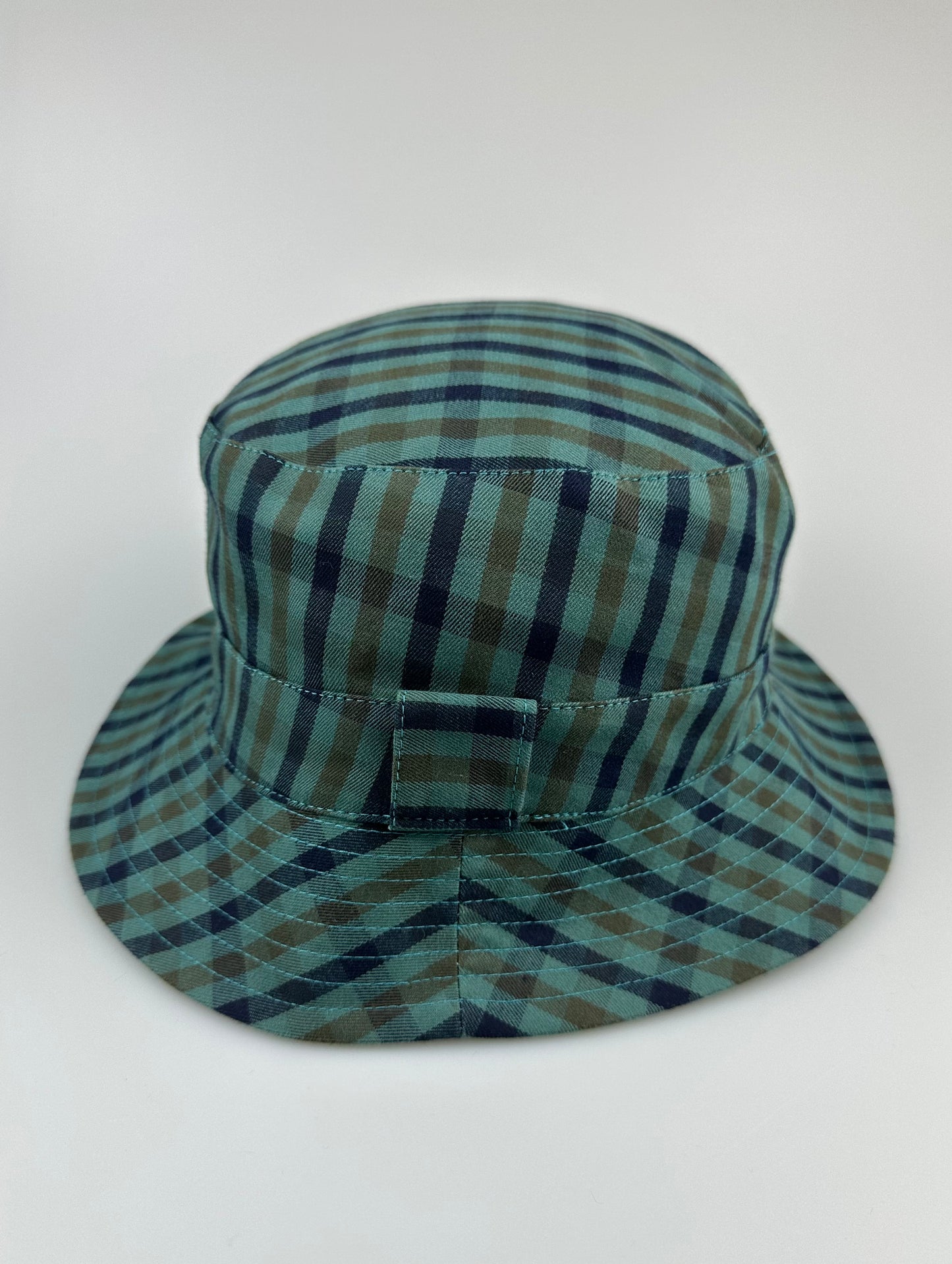 Aquascutum Blue Full Check Bucket Hat